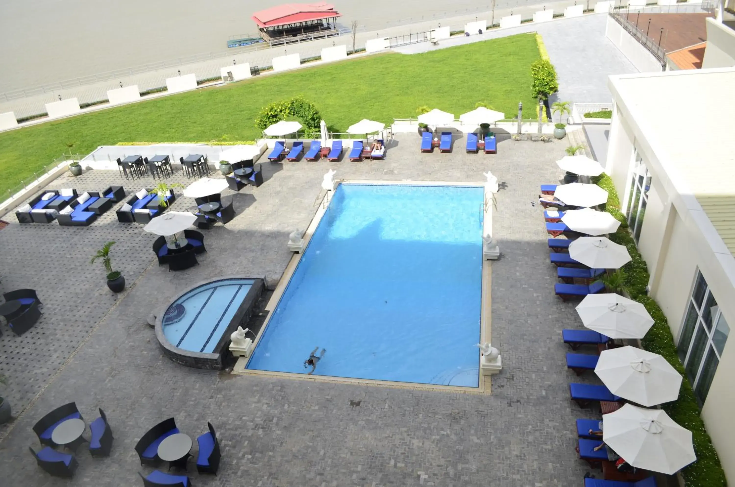 Pool View in Hotel Cambodiana