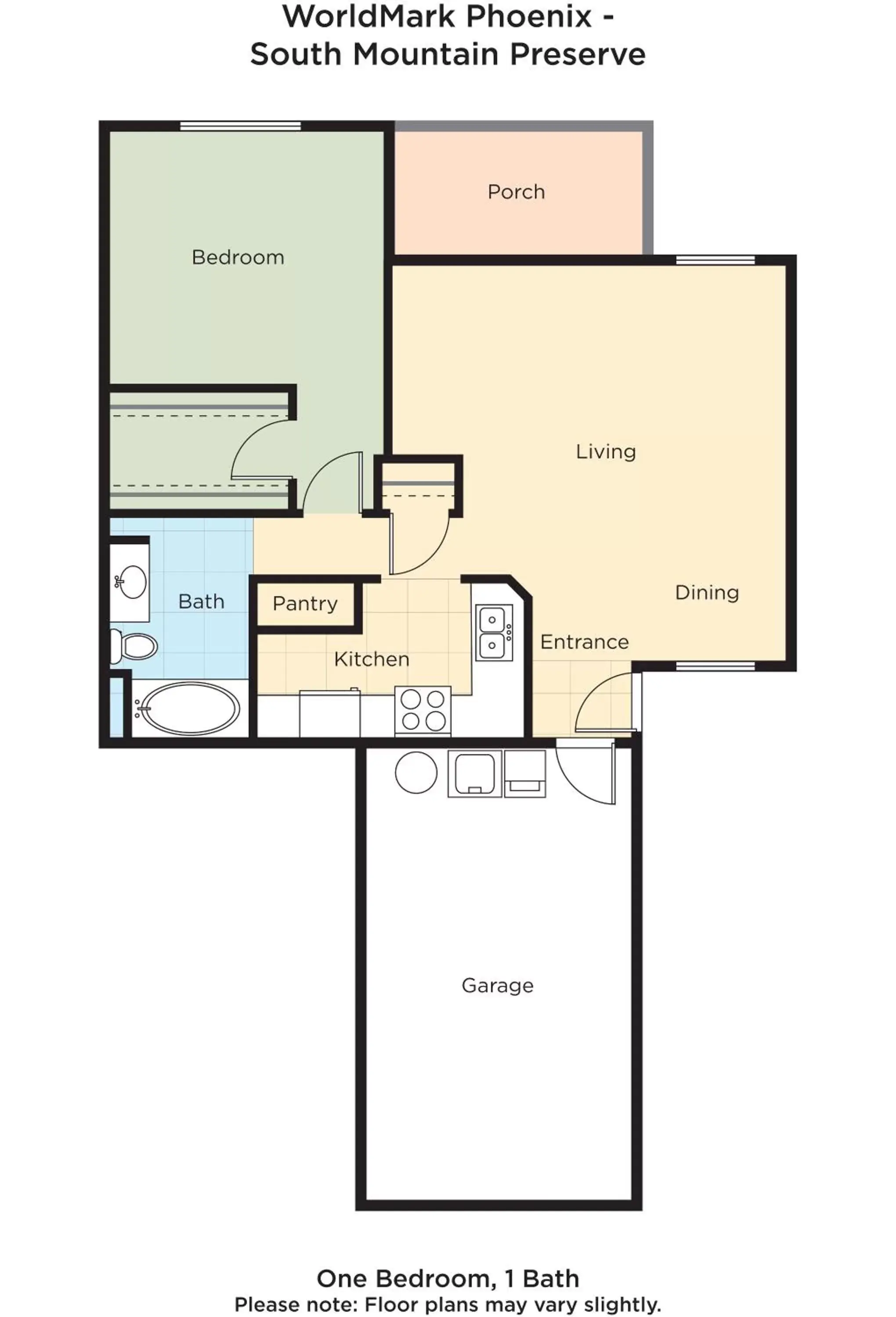 Floor Plan in Peacock Suites