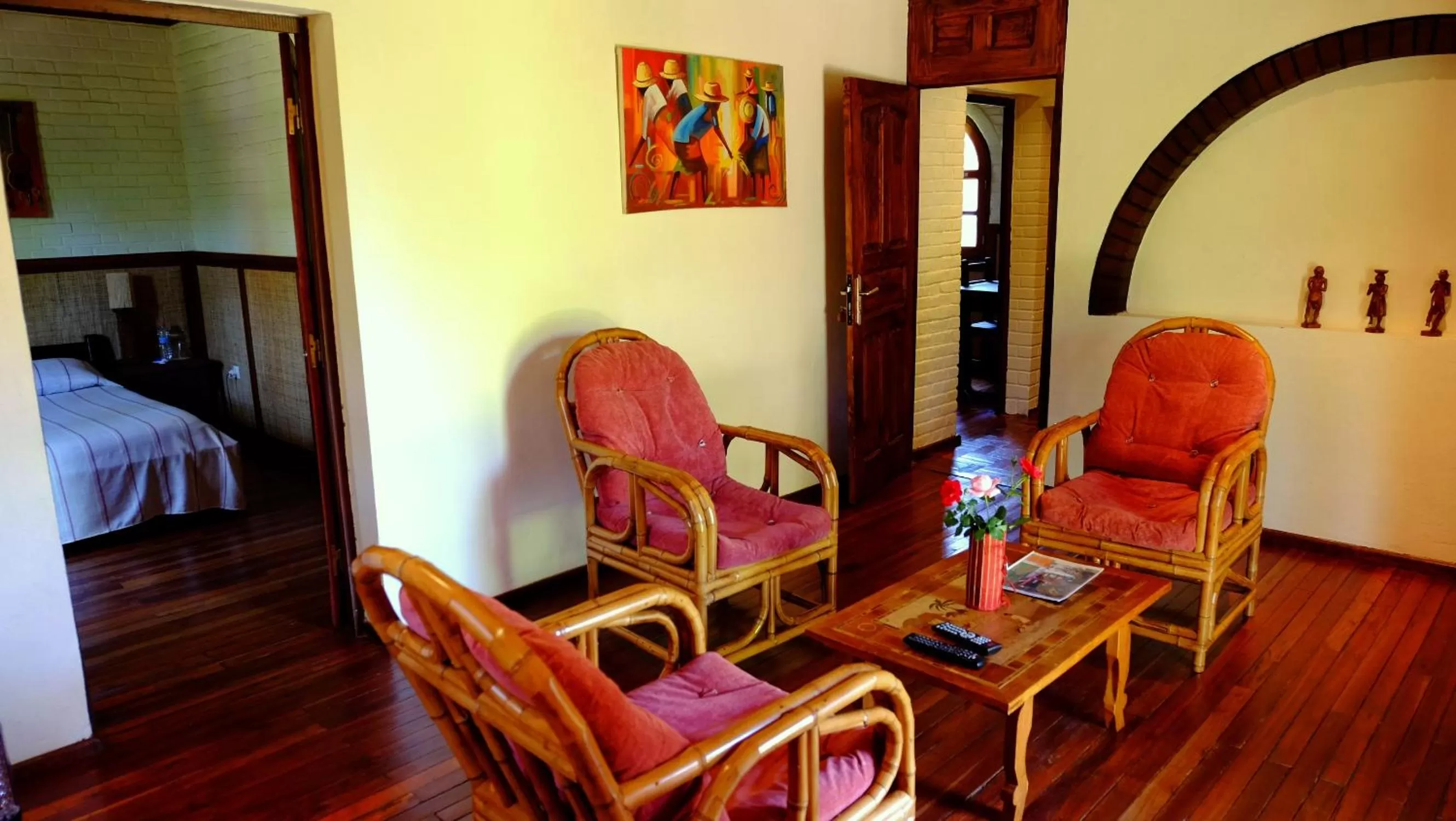 Bed in Eco Lodge Les Chambres Du Voyageur