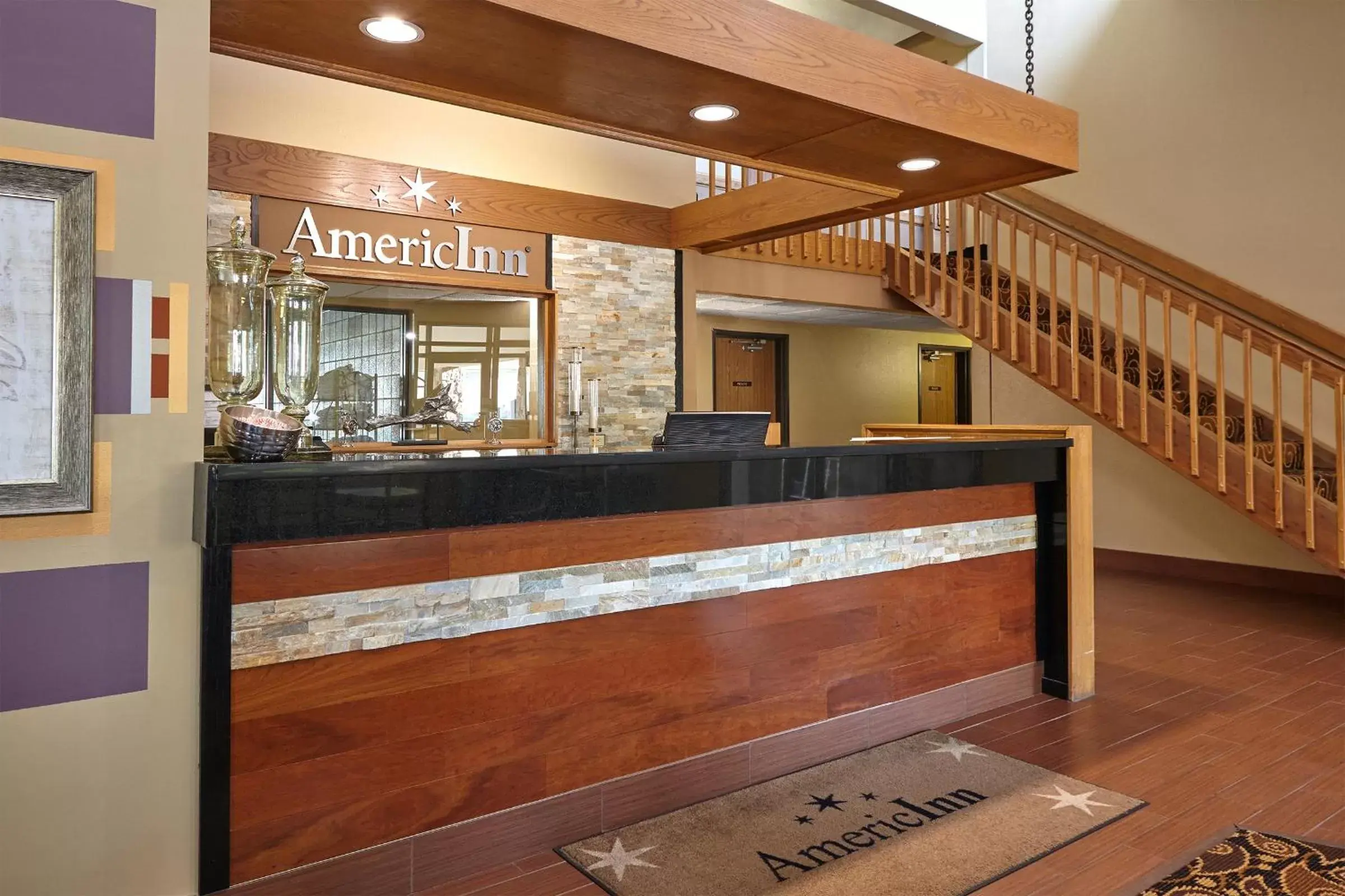 Lobby or reception in AmericInn by Wyndham Elkhorn Near Lake Geneva