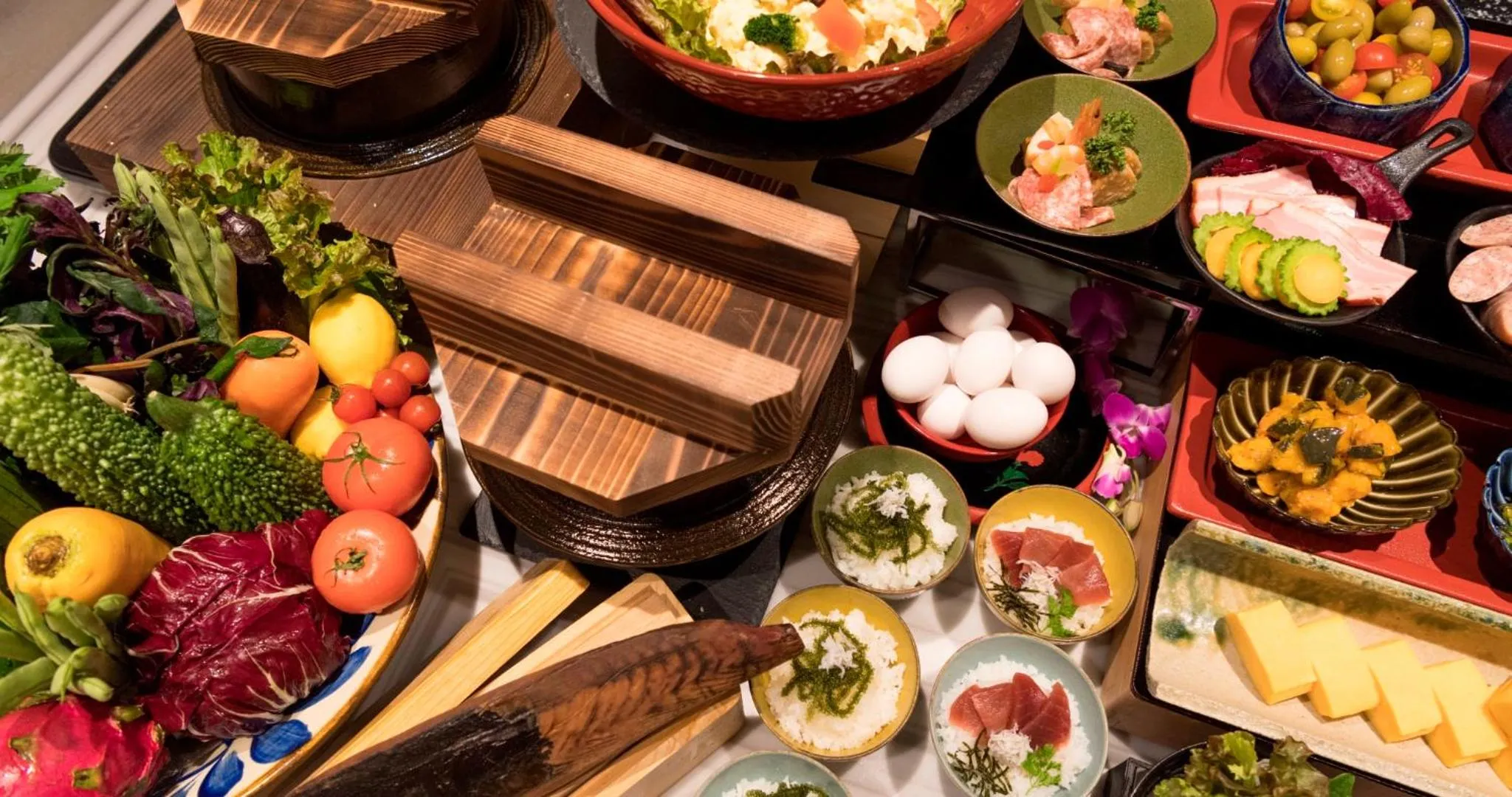 Breakfast in HOTEL SANSUI NAHA Ryukyu Onsen Naminoue-No-Yu