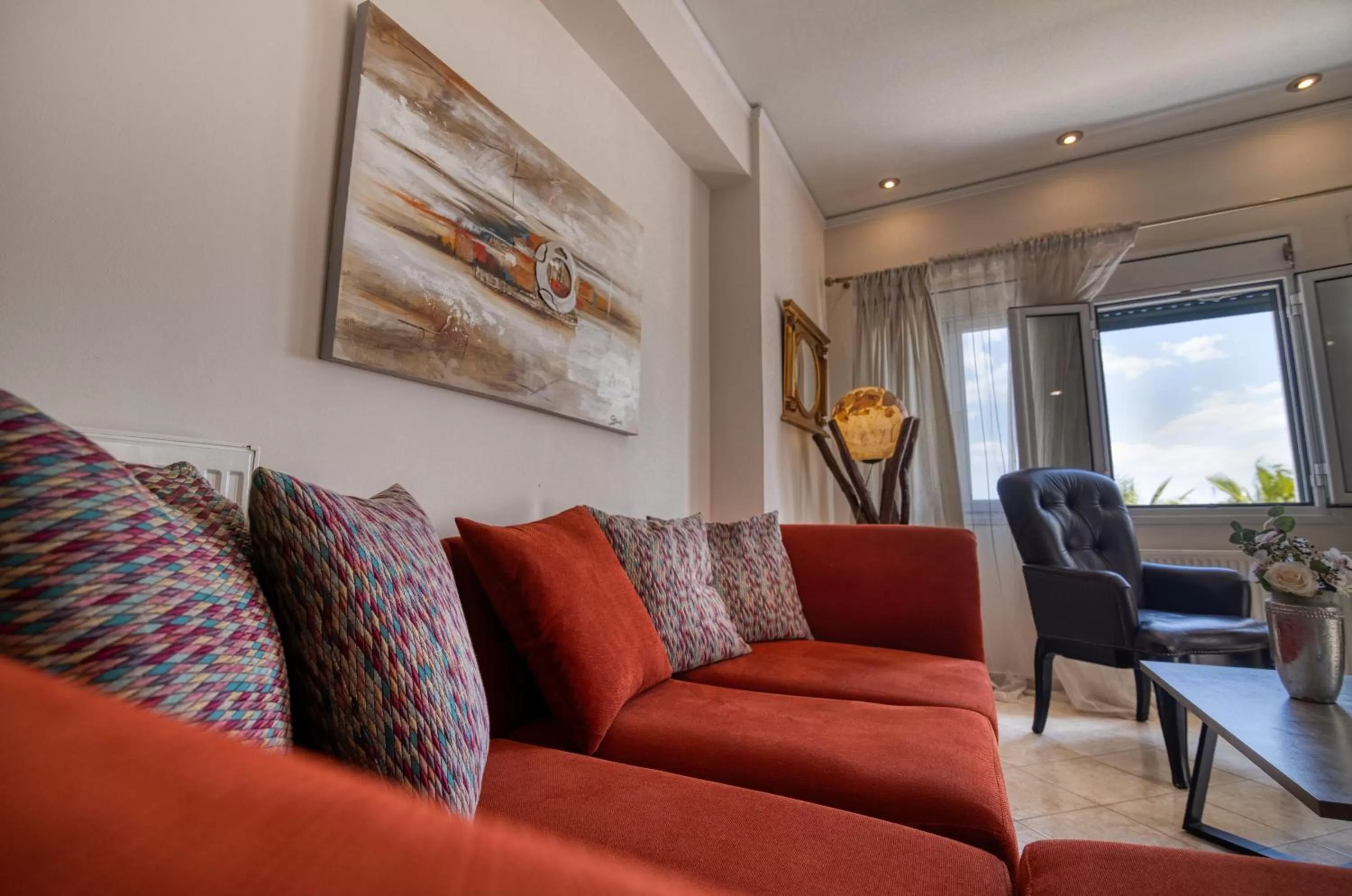 Living room in Votsalakia Hotel & Luxury Apartments