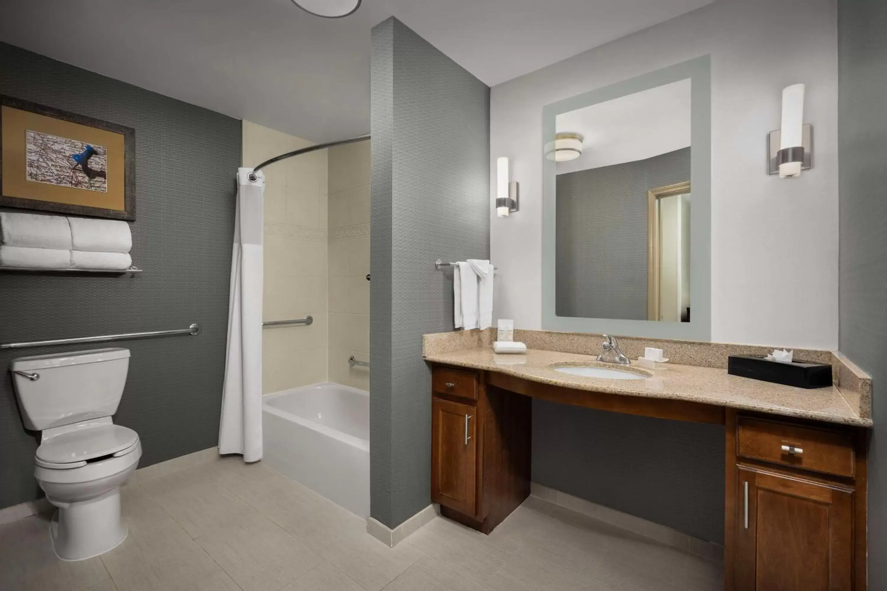 Bathroom in Homewood Suites by Hilton at The Waterfront