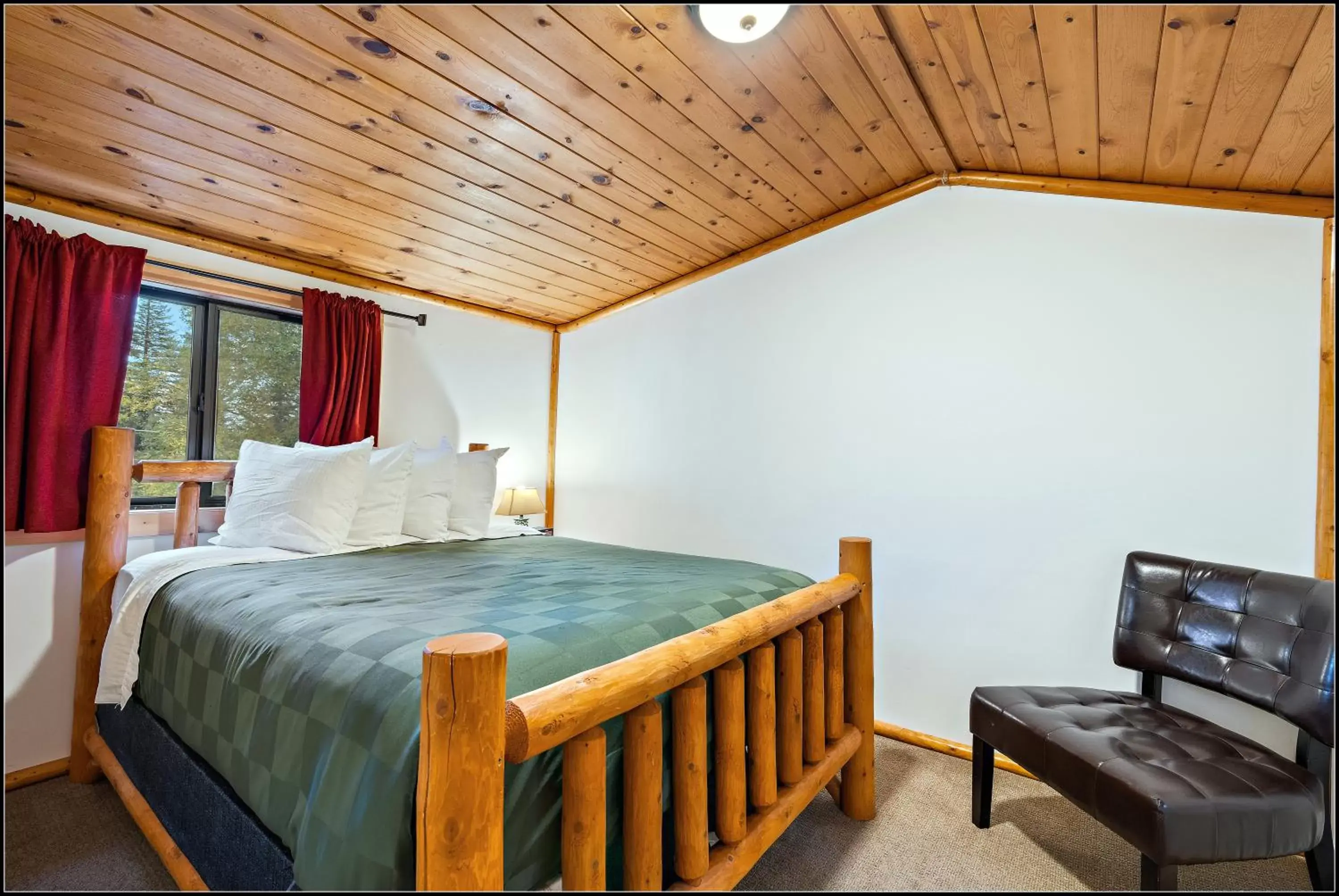 Bed in Brundage Bungalows