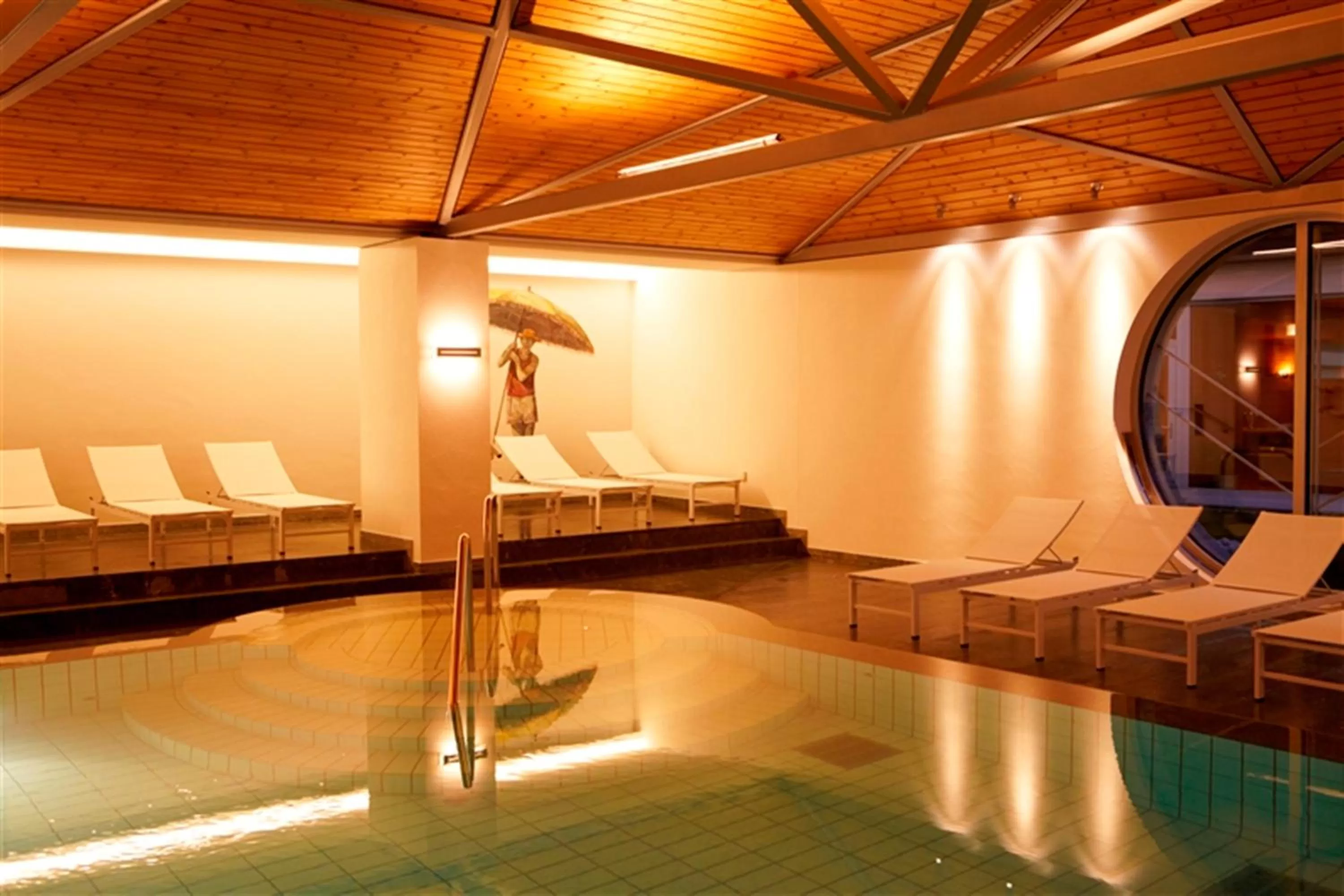 Pool view in Hotel Steinbock Pontresina