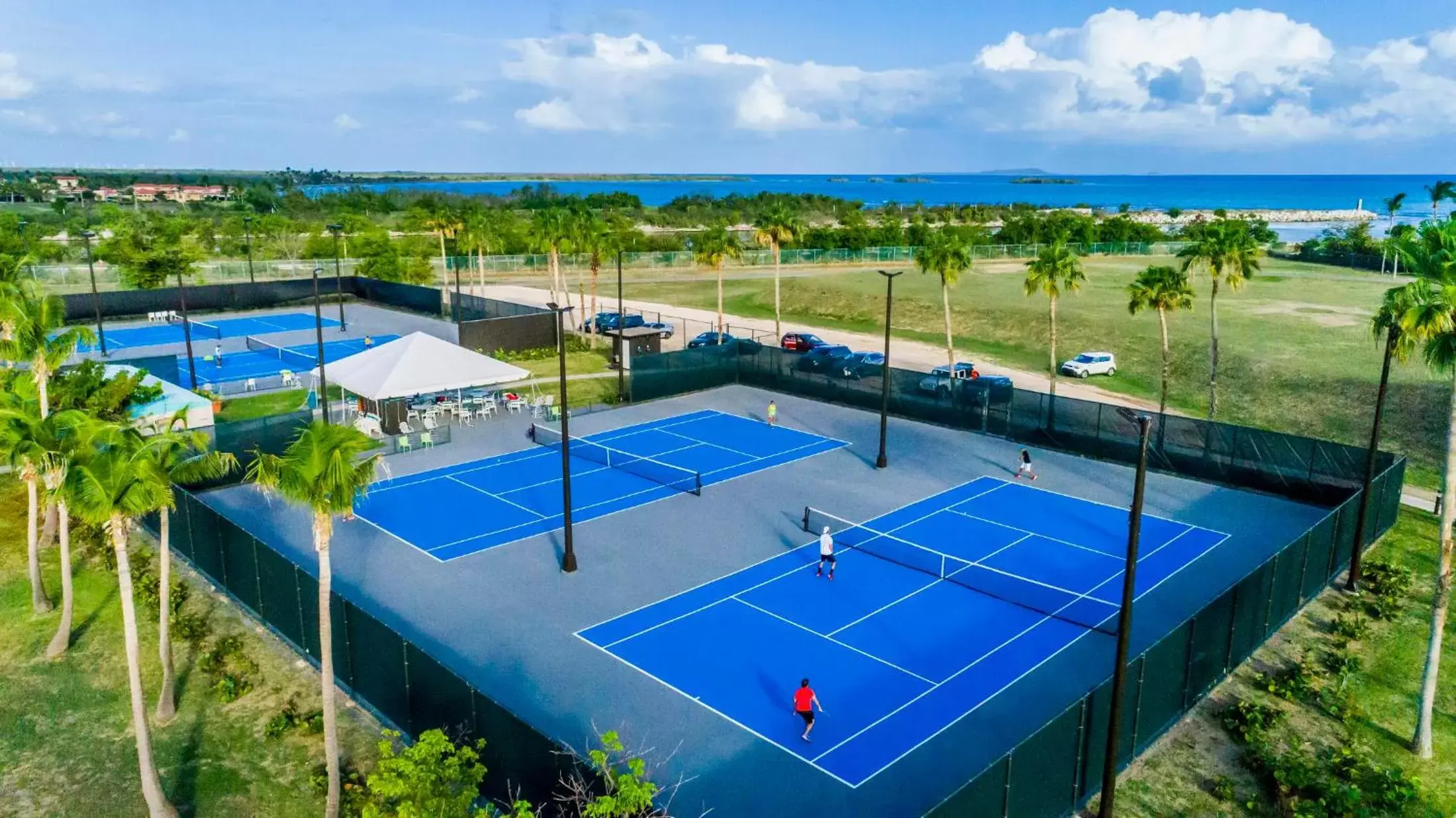 Tennis court, Pool View in Hilton Ponce Golf & Casino Resort