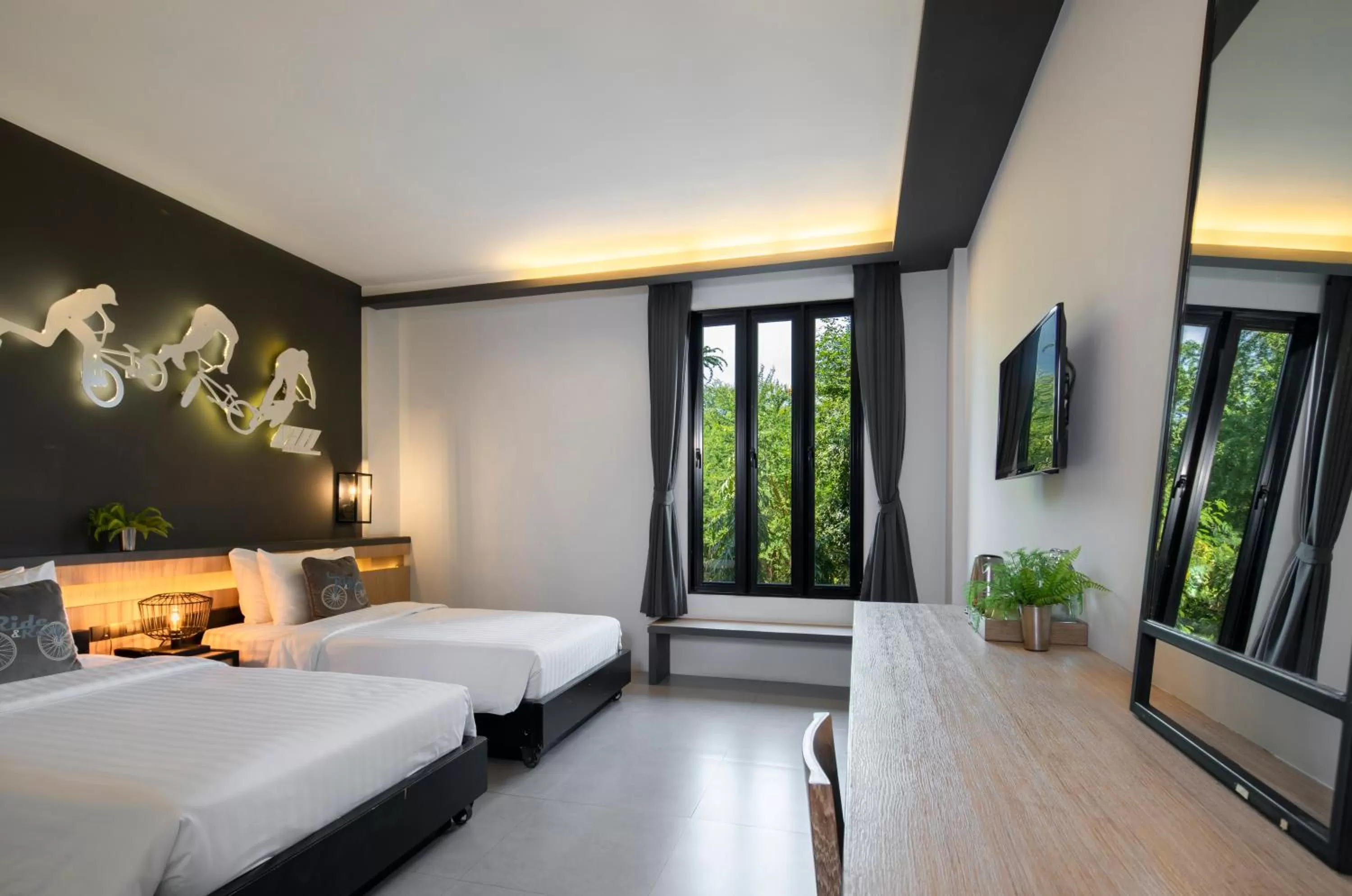 Bed in The VELO'S Hotel and Pumptrack