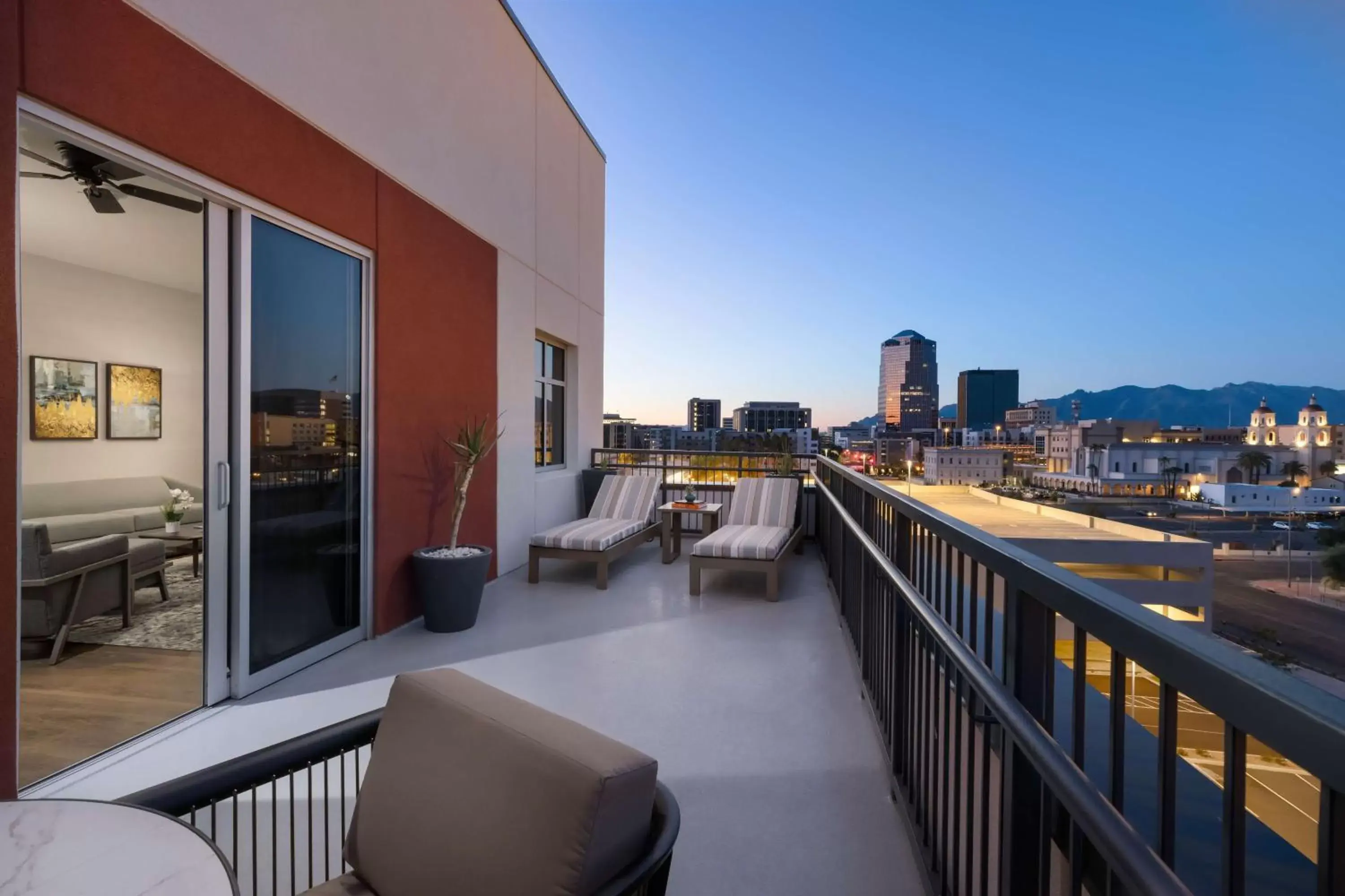 View (from property/room), Balcony/Terrace in Doubletree By Hilton Tucson Downtown Convention Center