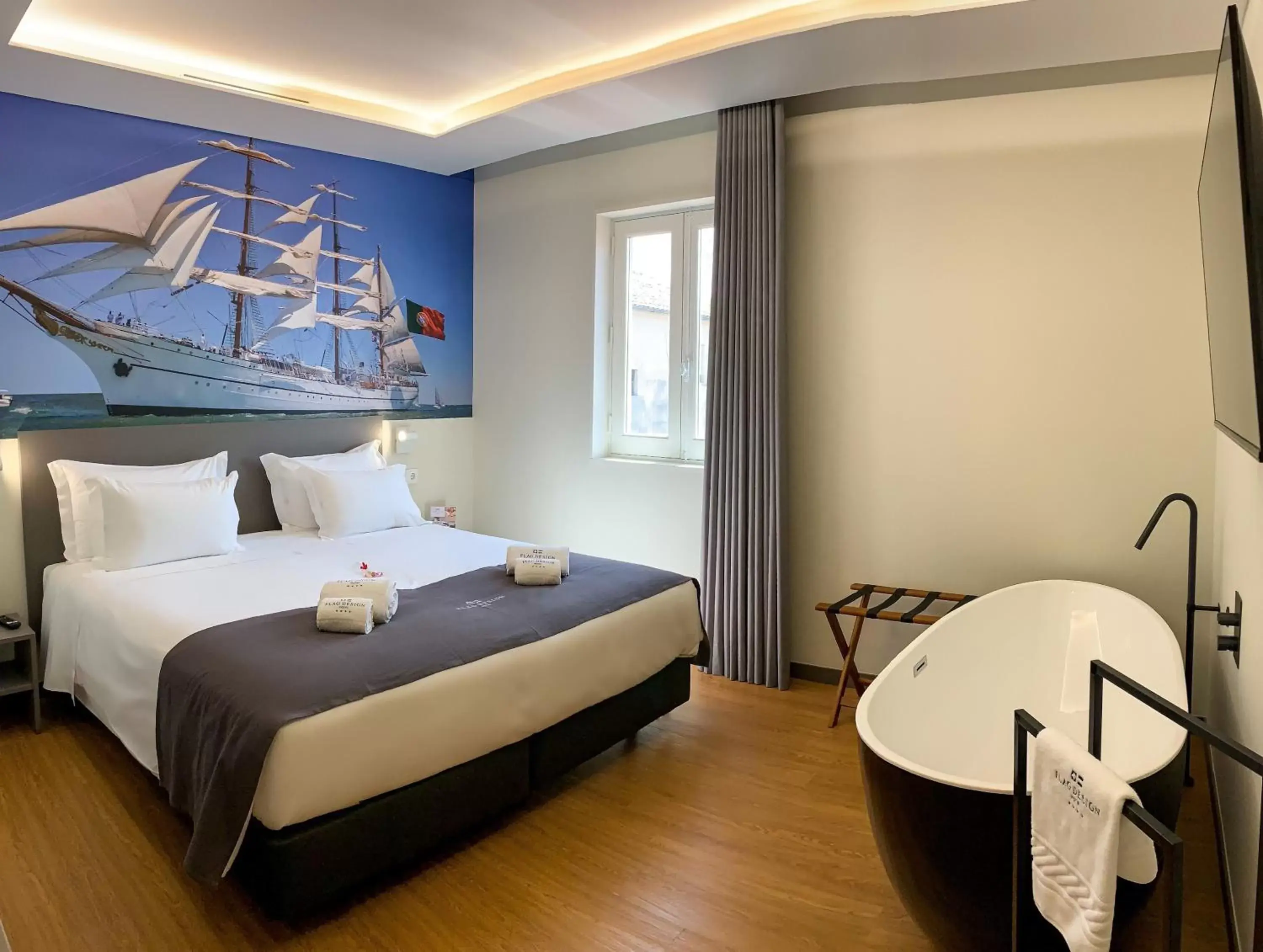 Bed in Flag Design Hotel