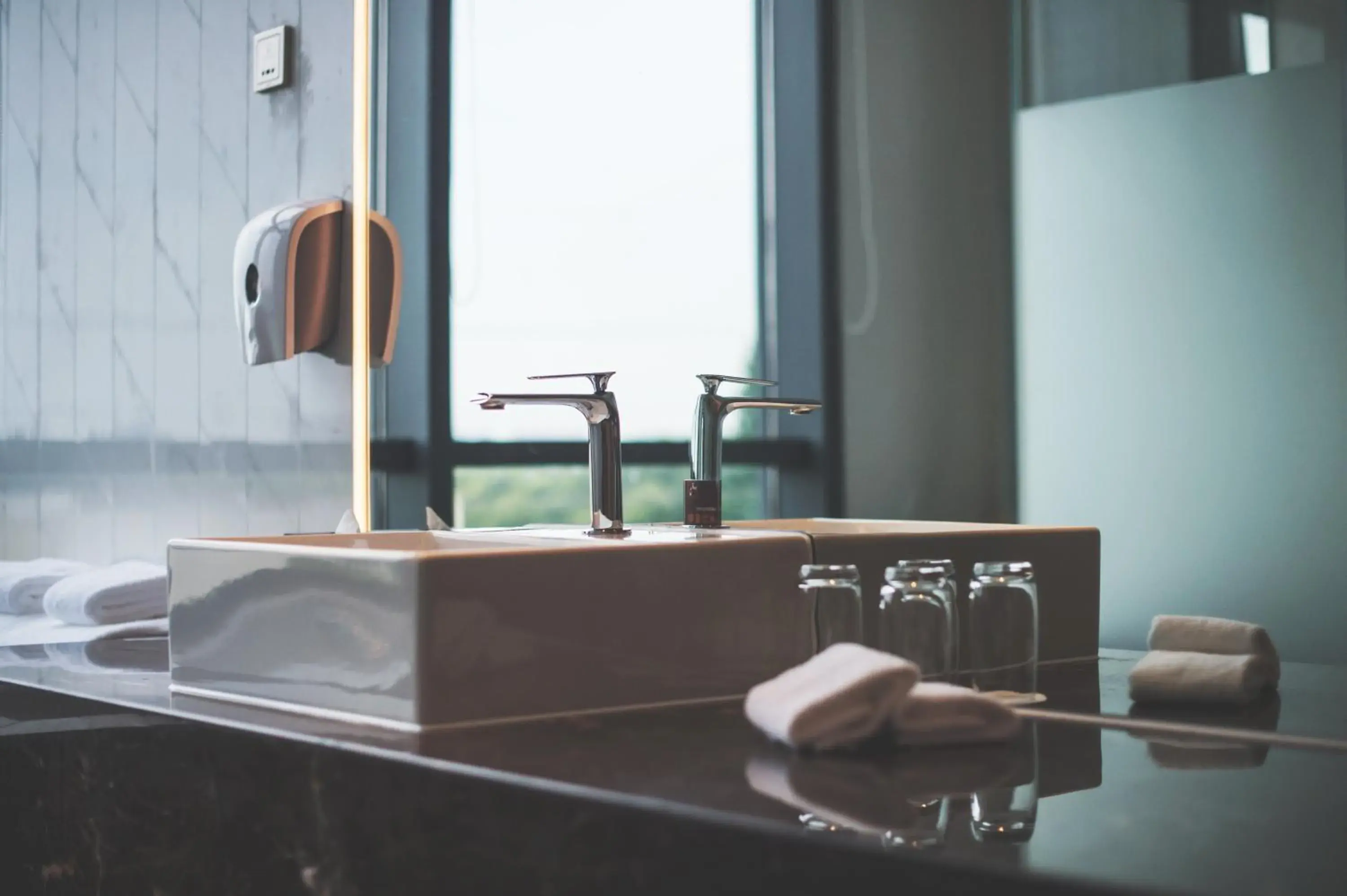 Bathroom in Holiday Inn Express Shanghai Songjiang Fangta by IHG Bathroom in Holiday Inn Express Shanghai Songjiang Fangta by IHG
