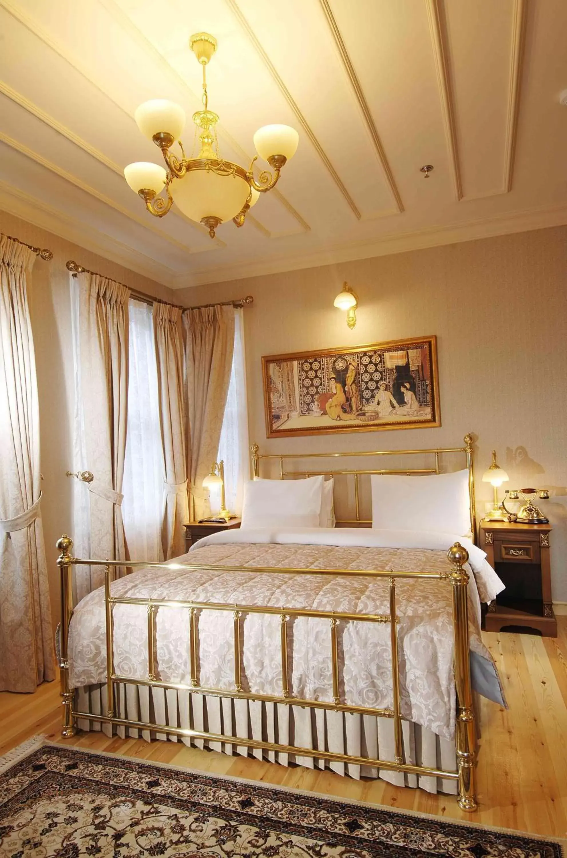 Bed in Darussaade Istanbul Hotel