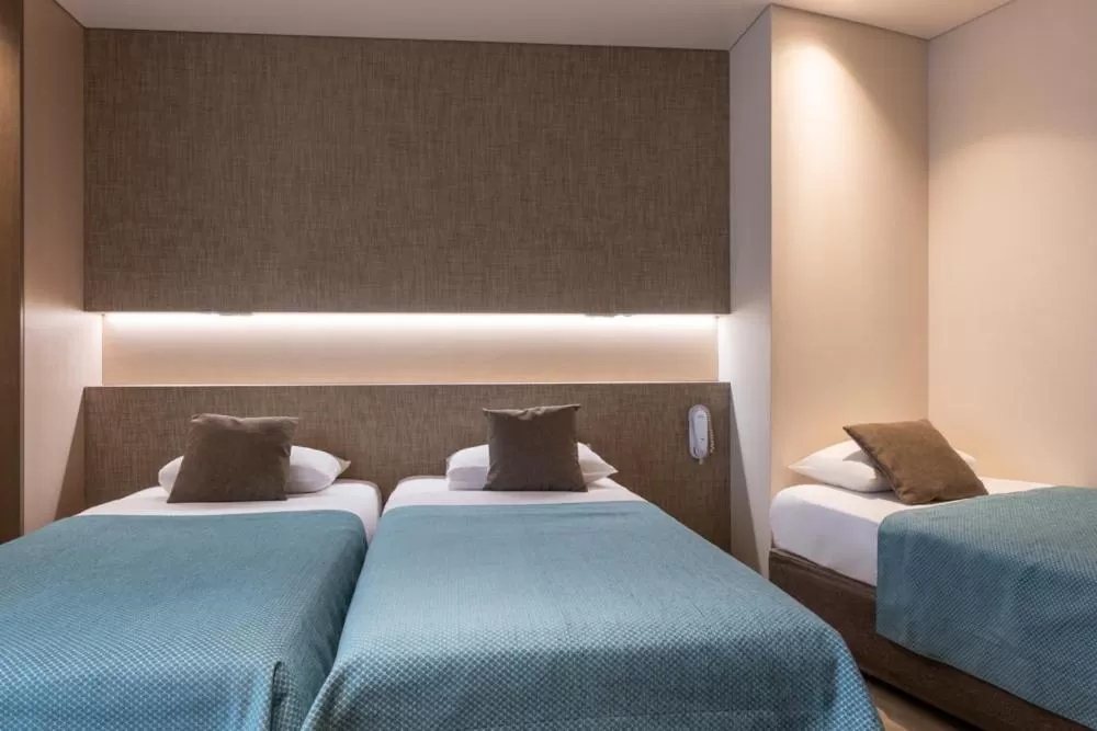 Bed in Central Hotel Paris