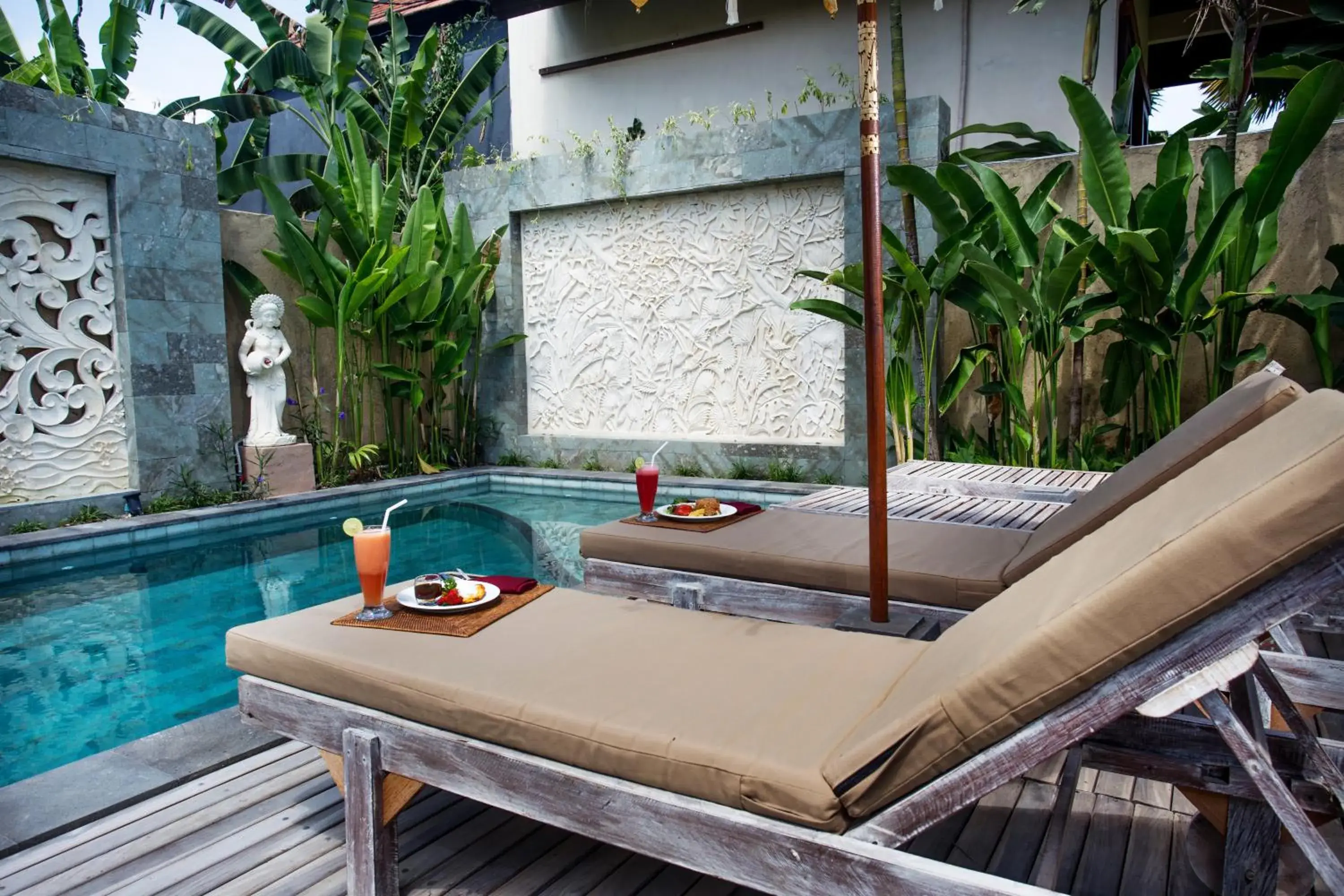 Food close-up, Swimming Pool in Ubud Luwih Nature Retreat