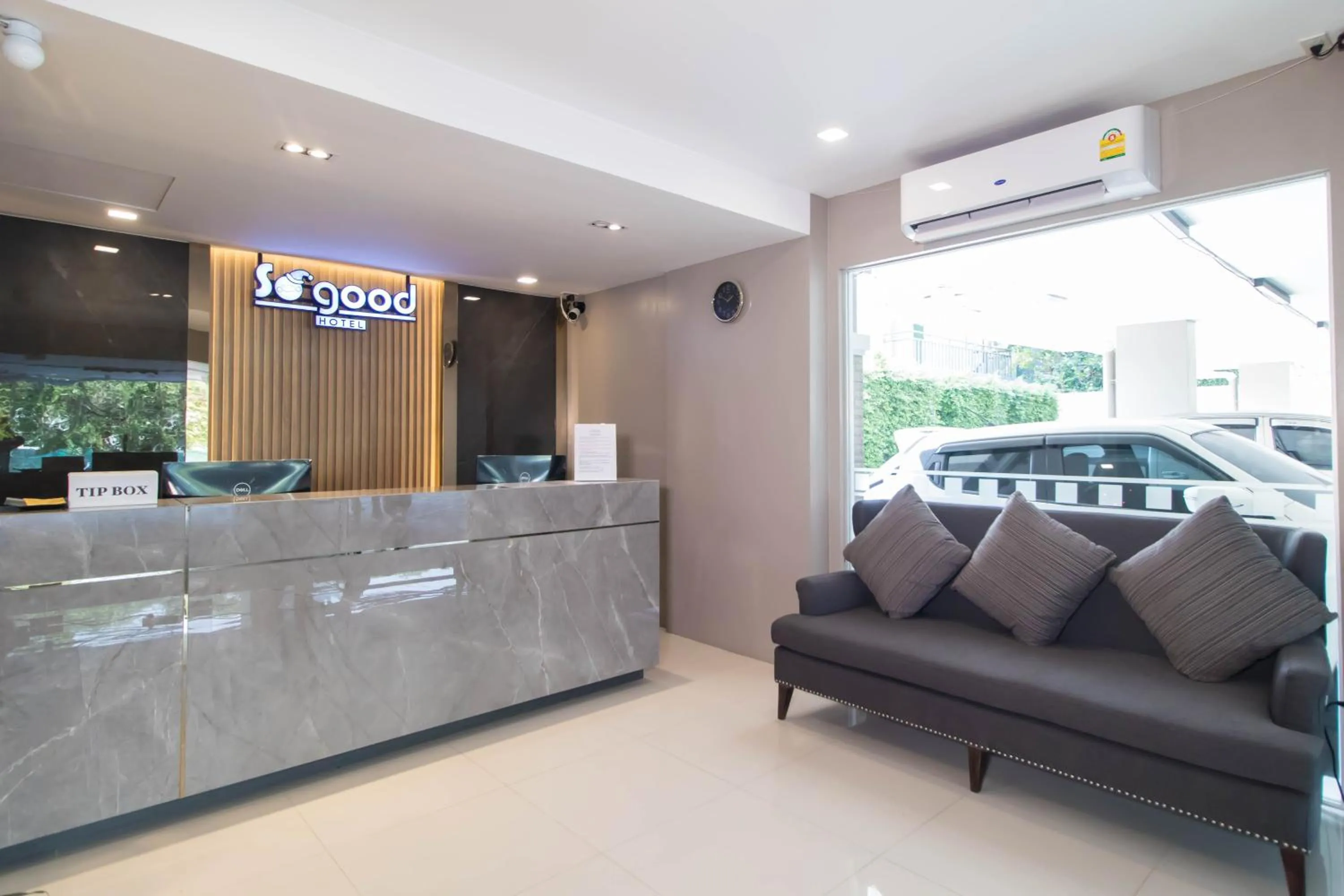 Lobby or reception in So good Hotel Bangkok