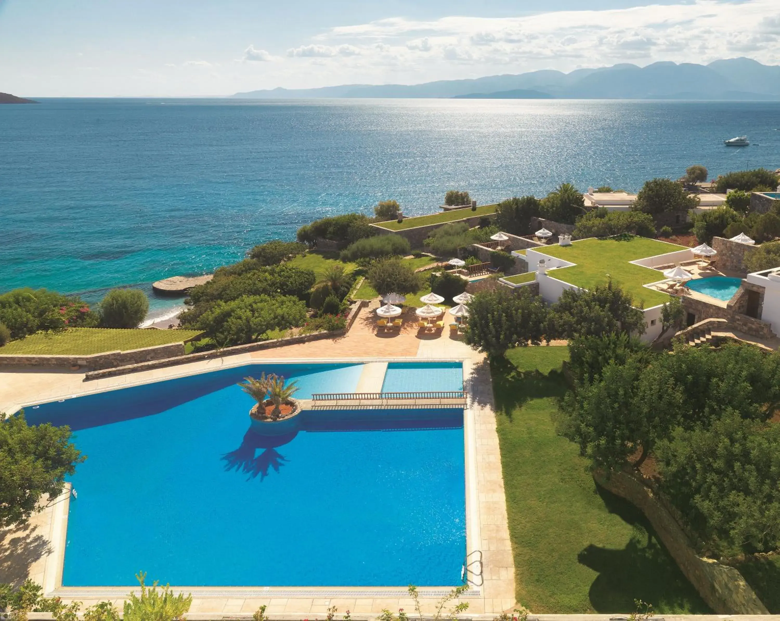 Bird's eye view, Bird's-eye View in Elounda Mare Relais & Châteaux Hotel