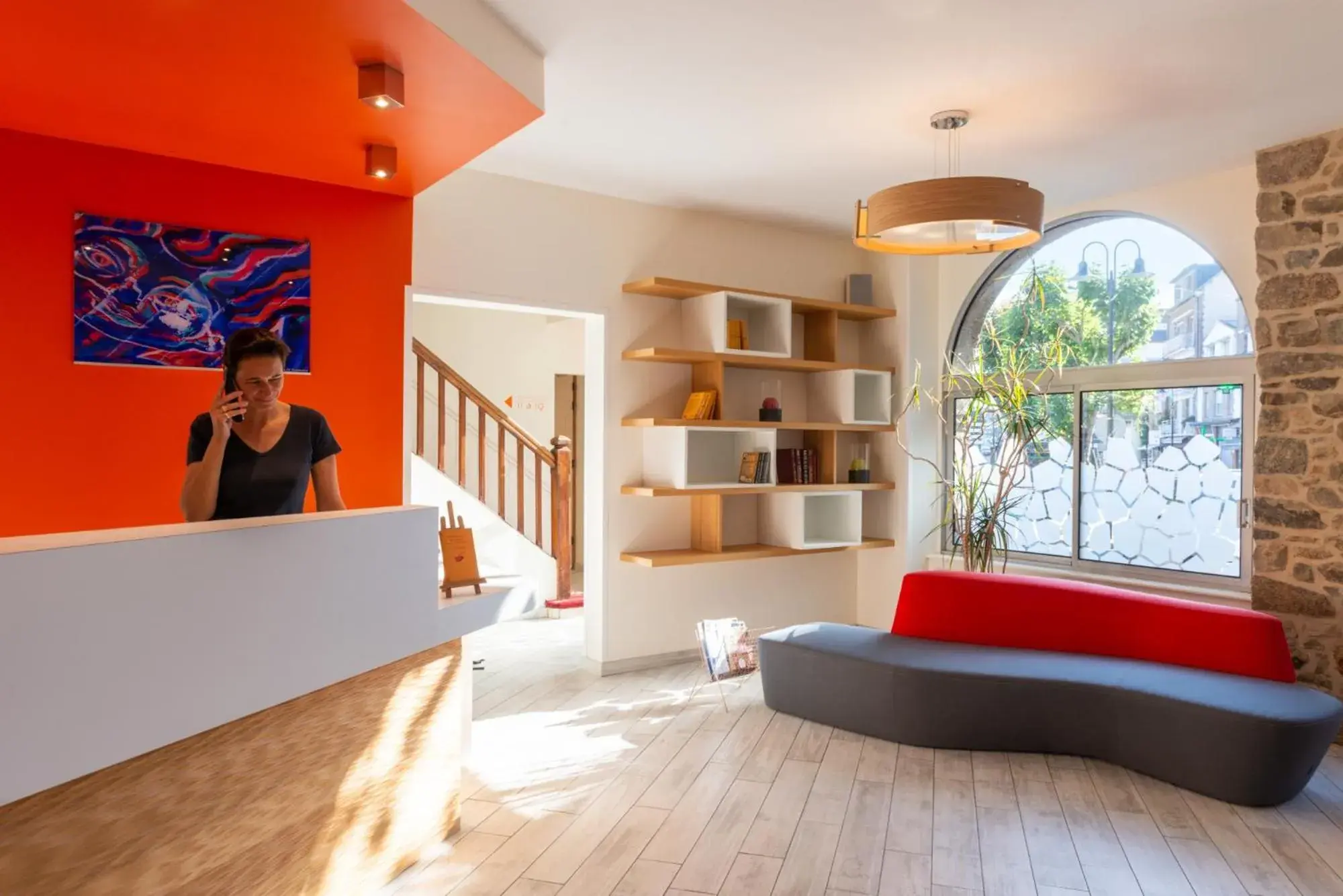 Lobby or reception in Hôtel de Perros, The Originals Boutique Lobby or reception in Hôtel de Perros, The Originals Boutique