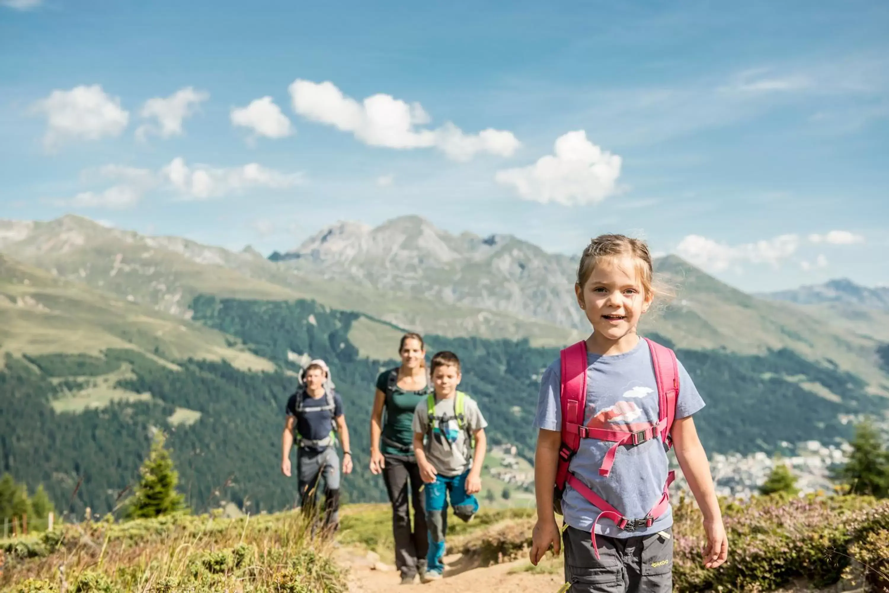 Natural landscape, Family in Hotel Sport Klosters