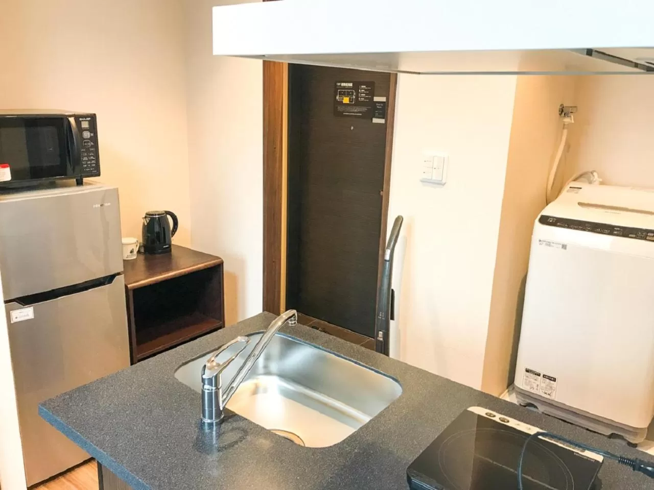 Kitchen or kitchenette in HOTEL LiVEMAX BUDGET Nagoya Shinkansen-guchi
