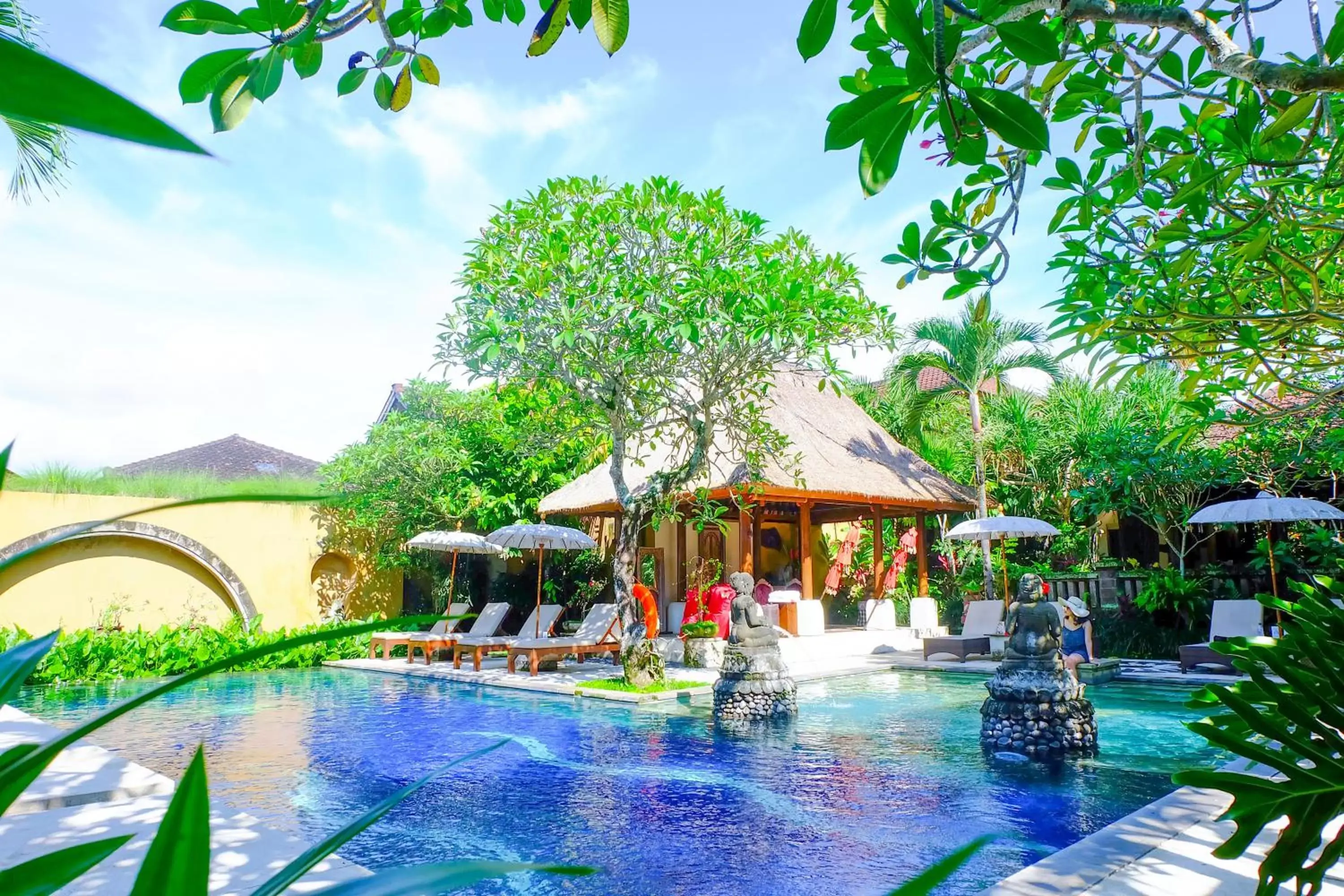Pool view, Swimming Pool in Bebek Tepi Sawah Restaurant & Villas