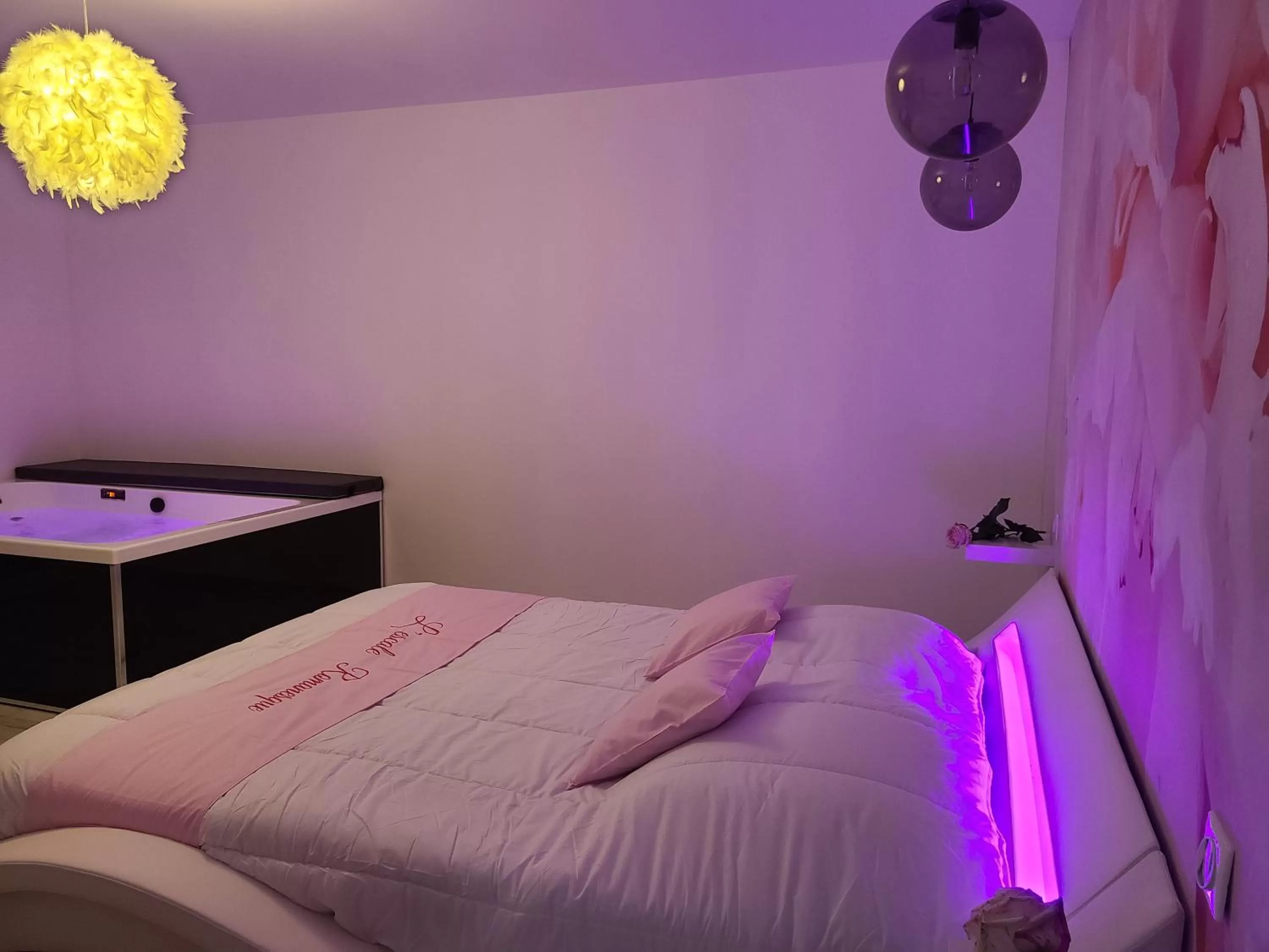 Hot Tub, Bed in L'escale Romanesque