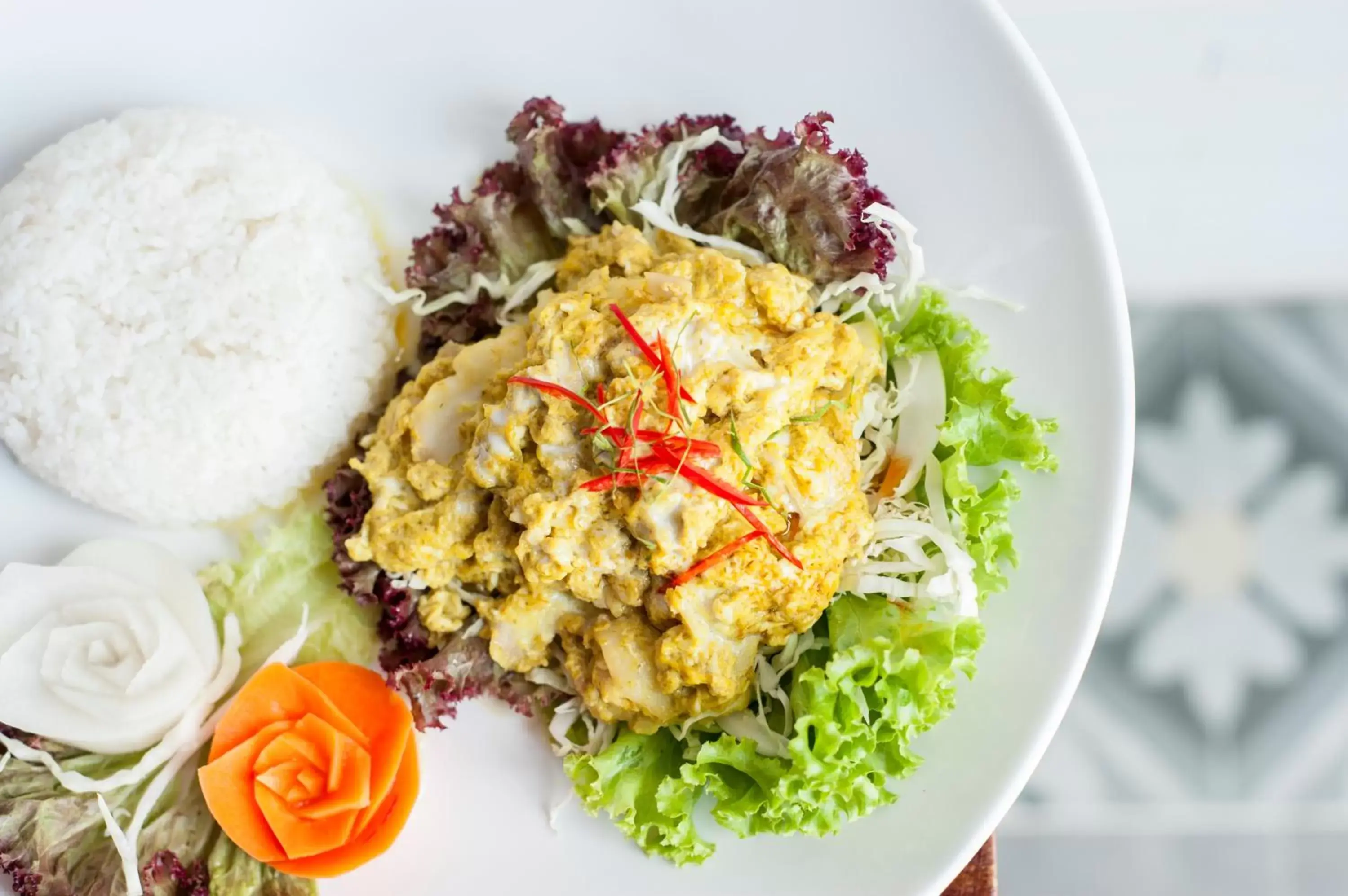 Asian breakfast, Food in RS Guesthouse