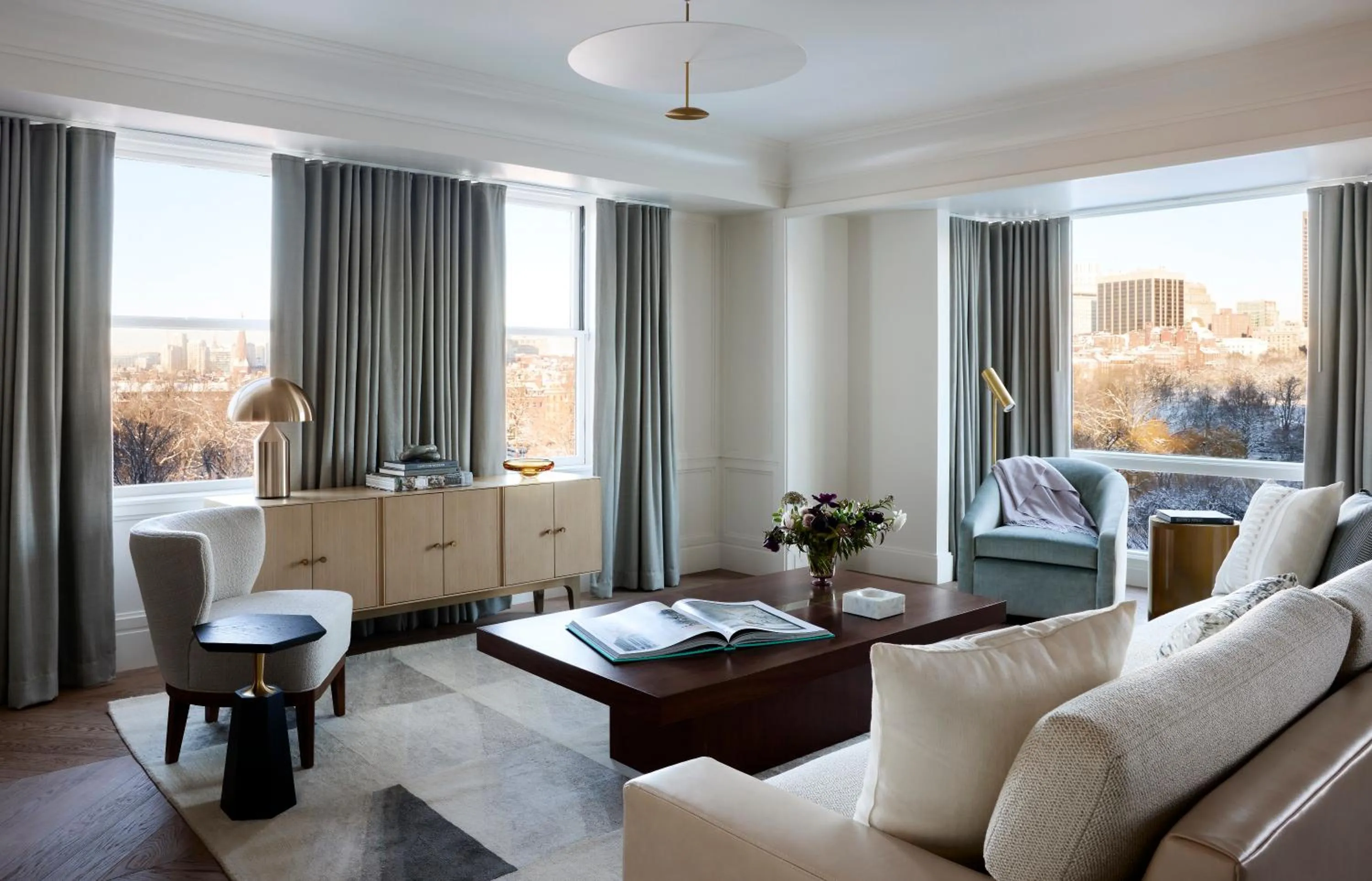 Living room in The Newbury Boston