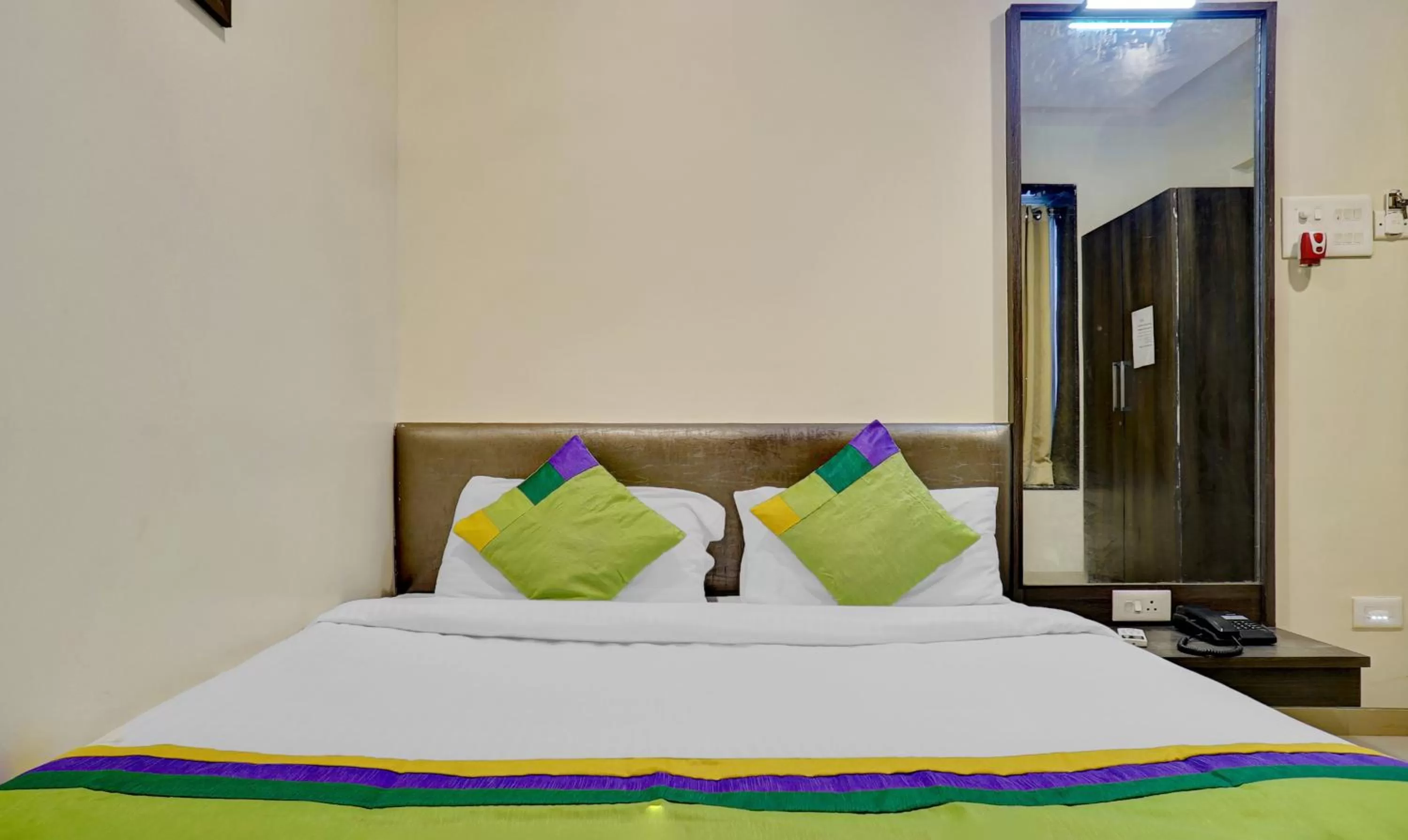 Bedroom, Bed in Treebo Bhagyashree Executive