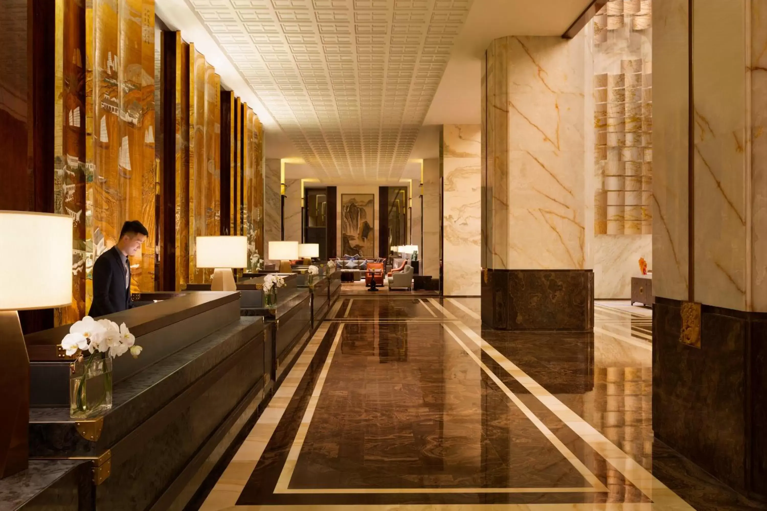 Lobby or reception, Lounge/Bar in Kempinski Hotel Fuzhou
