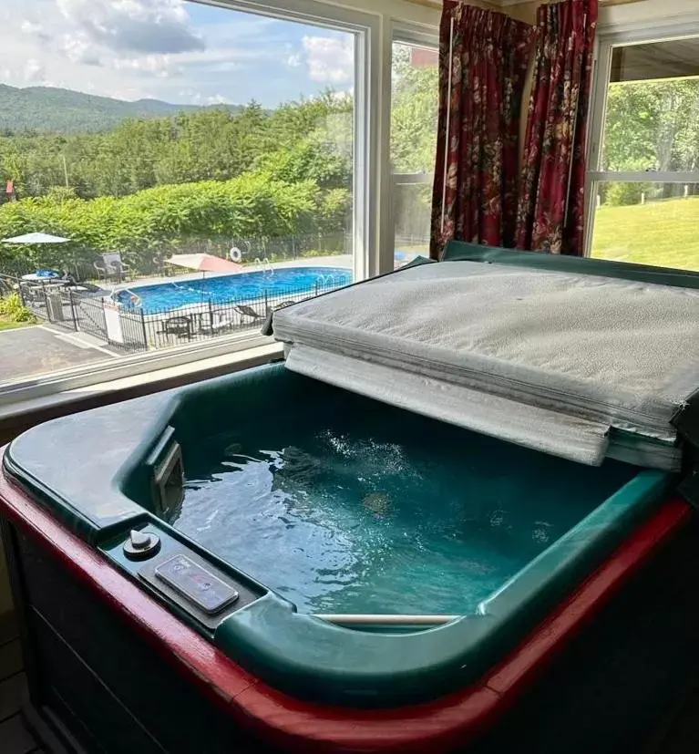 Hot Tub, Swimming Pool in Swiss Chalets Village Inn