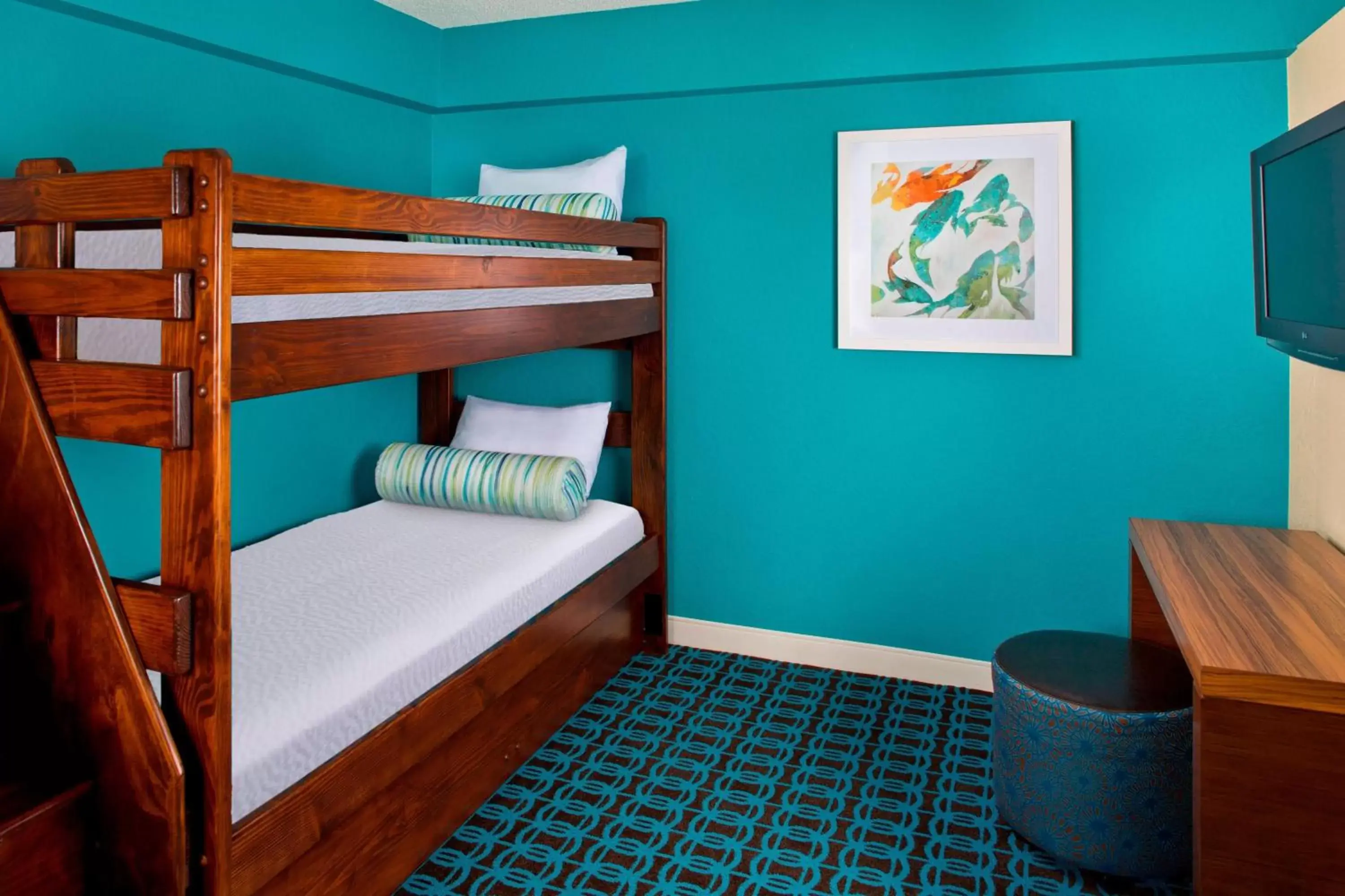 Bedroom, Bunk Bed in Fairfield Inn & Suites by Marriott Orlando Lake Buena Vista in the Marriott Village