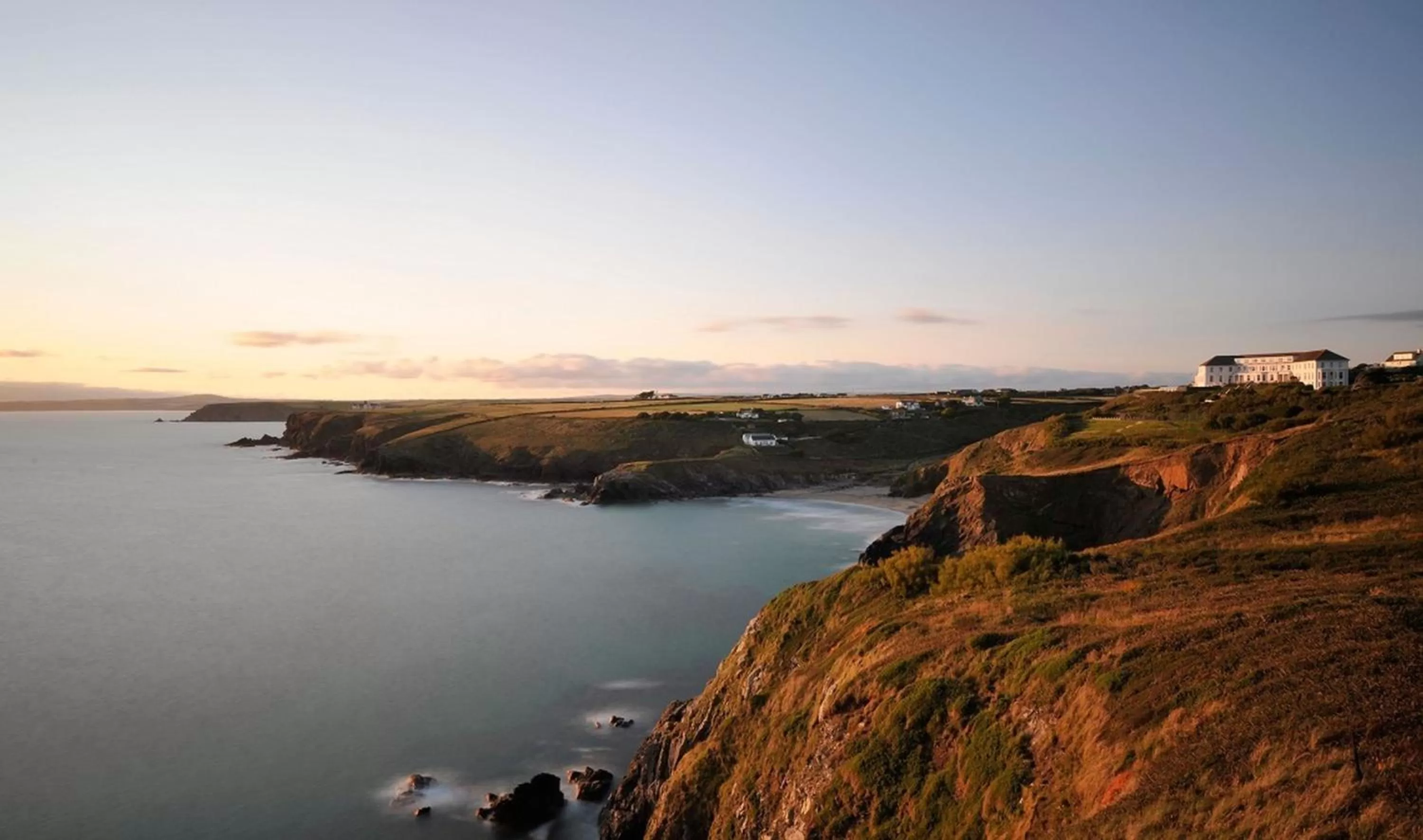 Natural landscape in Polurrian on the Lizard
