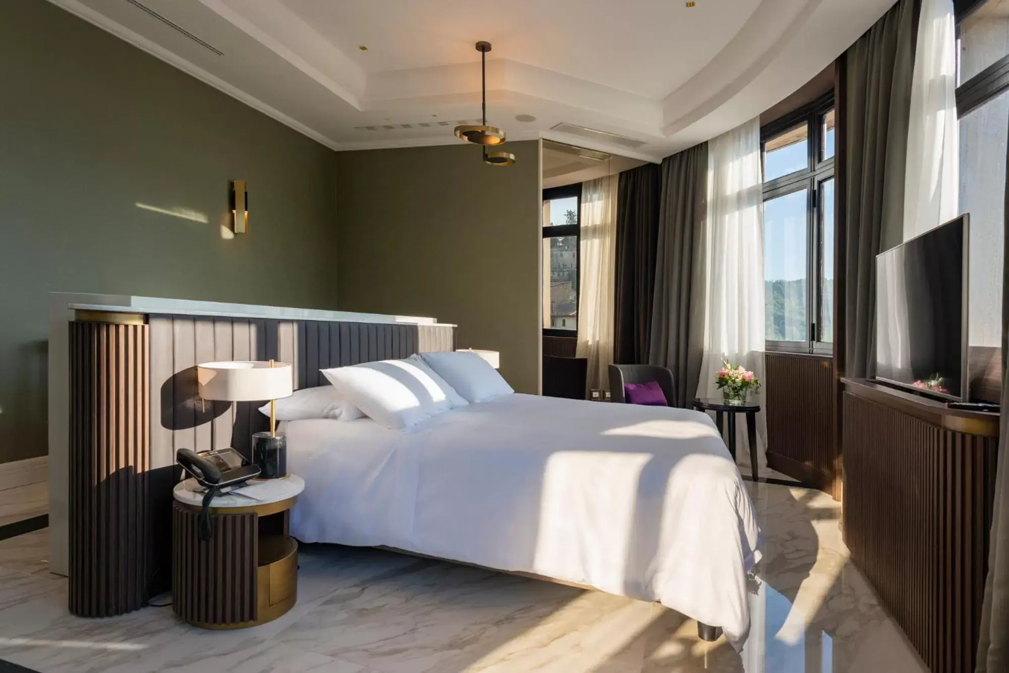 View (from property/room), Bed in Grand Hotel Castrocaro Longlife Formula View (from property/room), Bed in Grand Hotel Castrocaro Longlife Formula