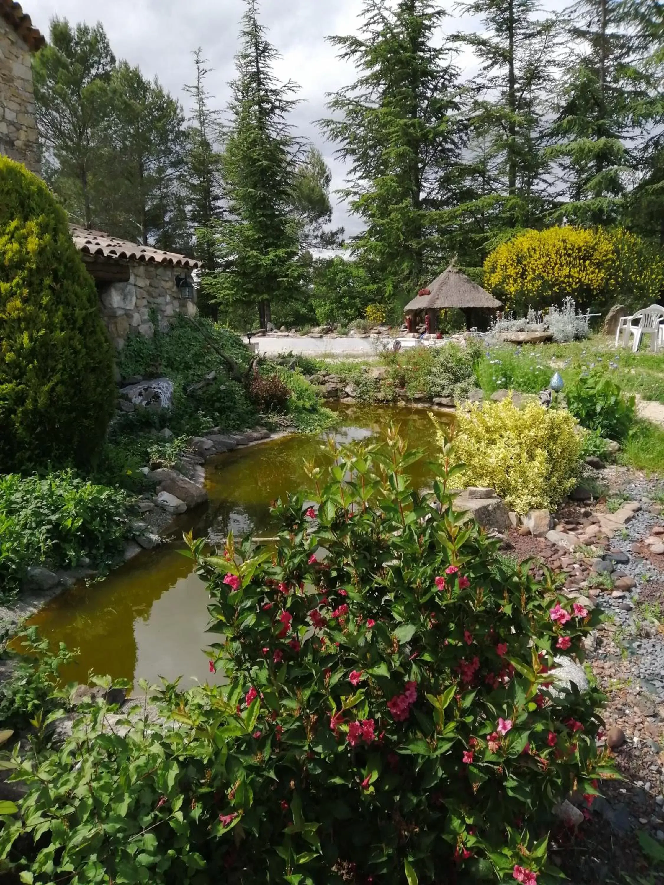 Garden in Suite Cardinale 40m2 chambre d' hôte du Mas Fabrègue