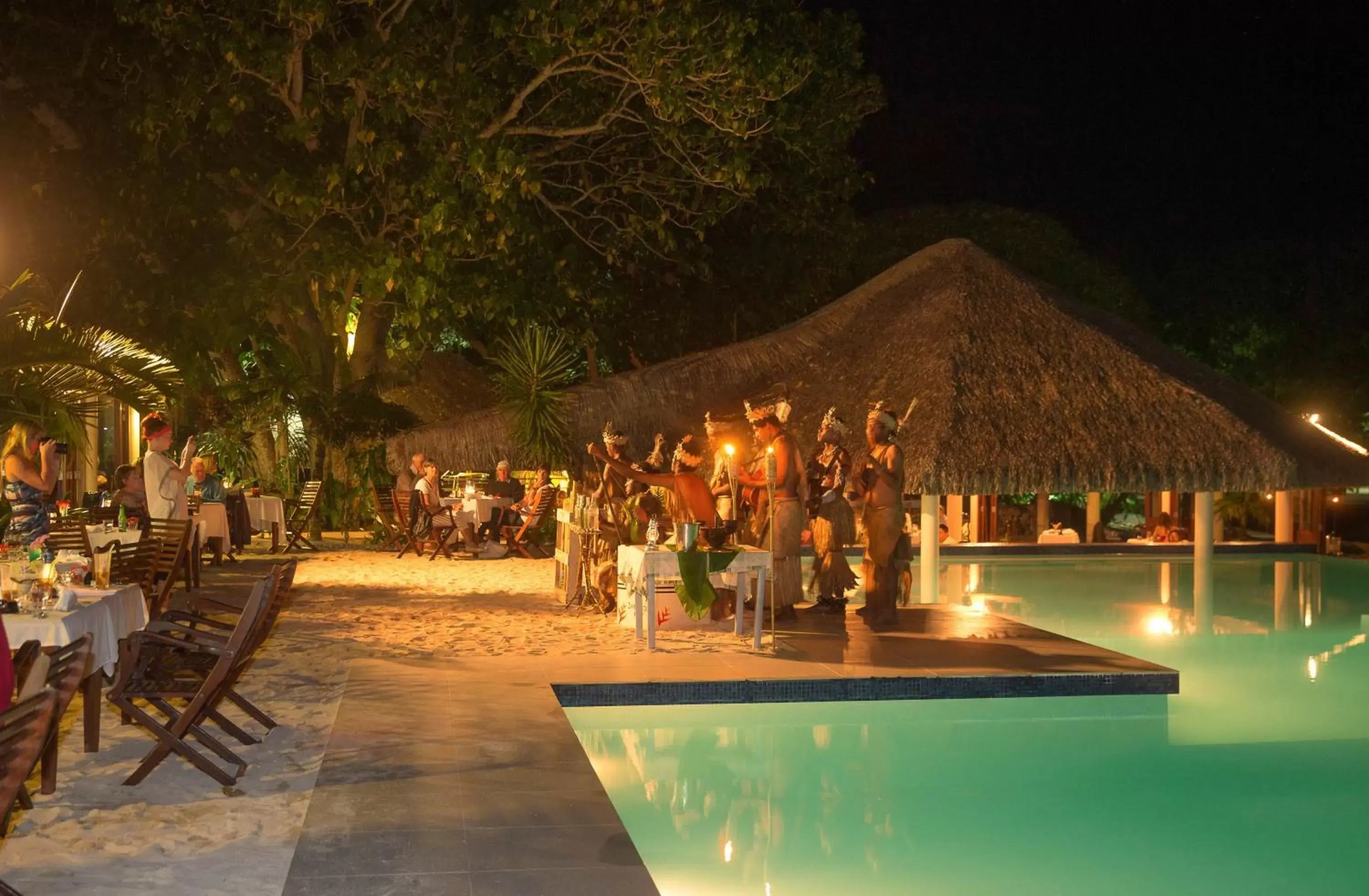 Night, Swimming Pool in Breakas Beach Resort