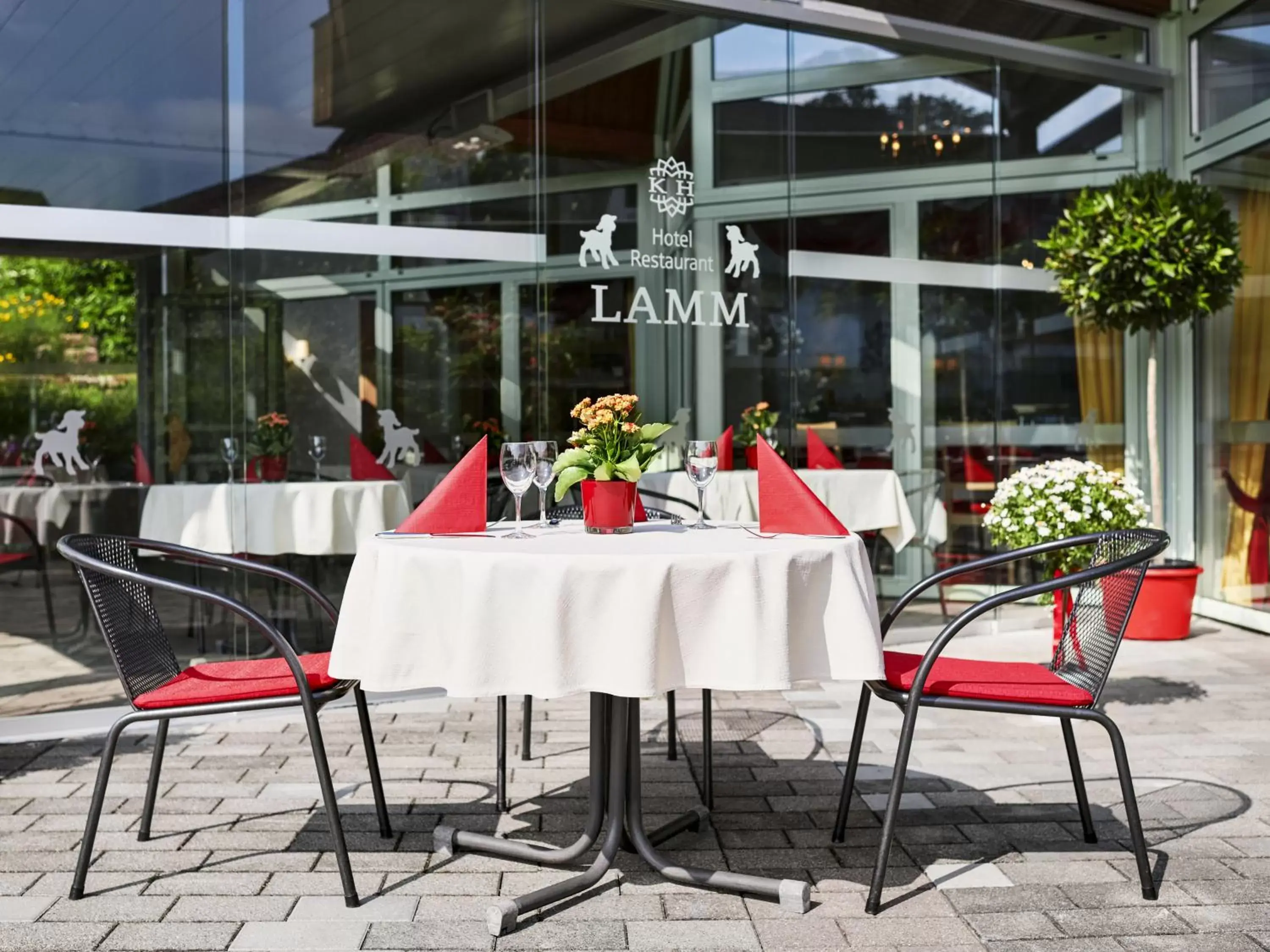 Patio, Restaurant/Places to Eat in Hotel Lamm