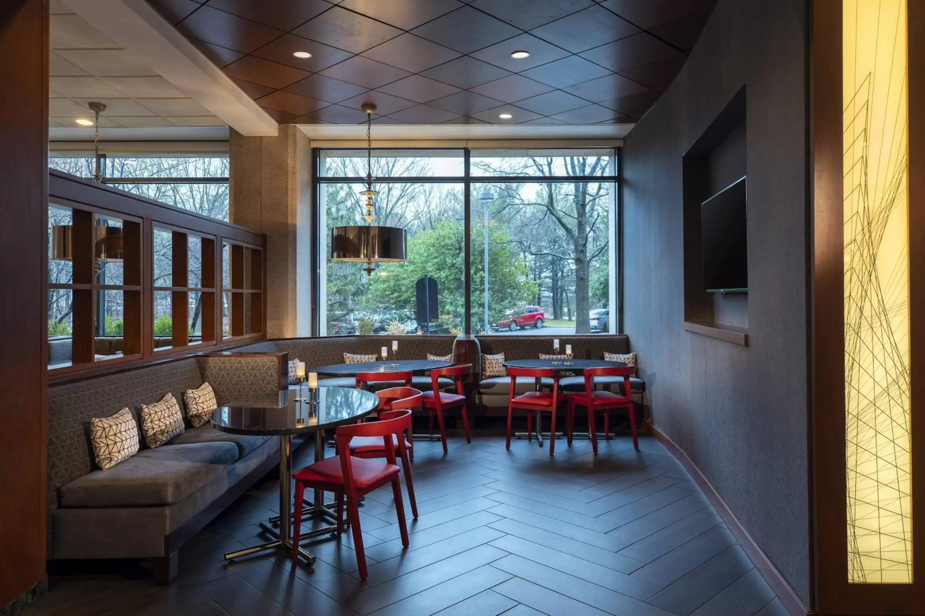 Lobby or reception, Restaurant/Places to Eat in Washington Dulles Marriott Suites