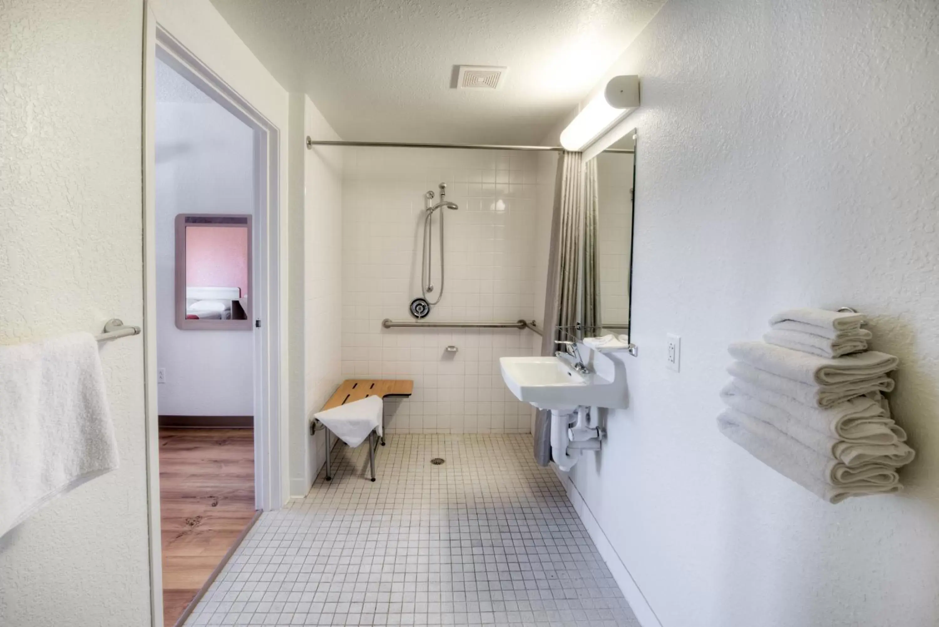 Shower, Bathroom in Motel 6-Niantic, CT - New London