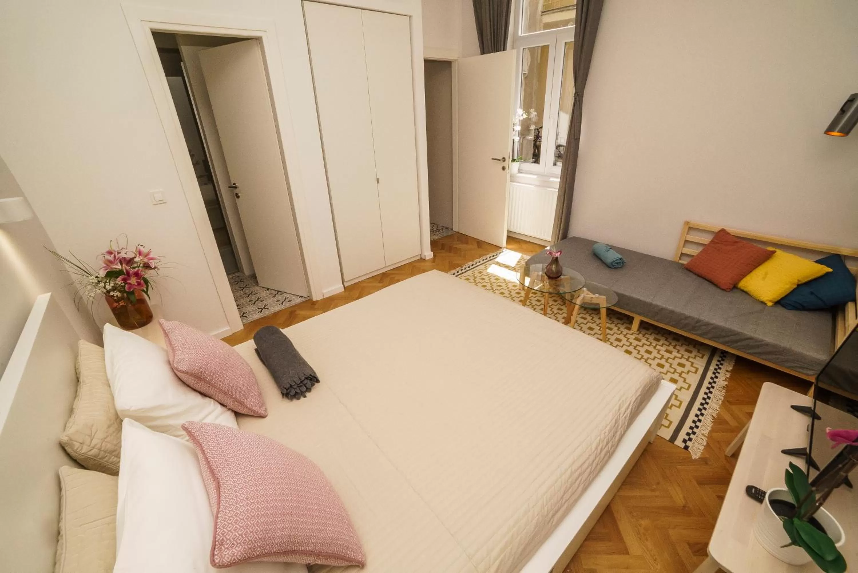 Bed in Doma Zagreb Aparthotel