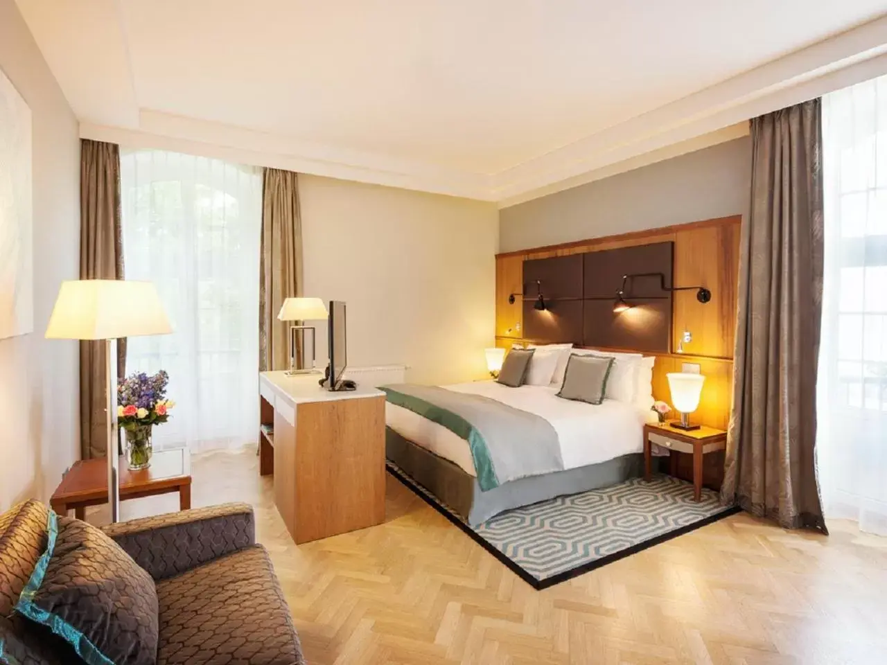 Bed in Sofitel Grand Sopot