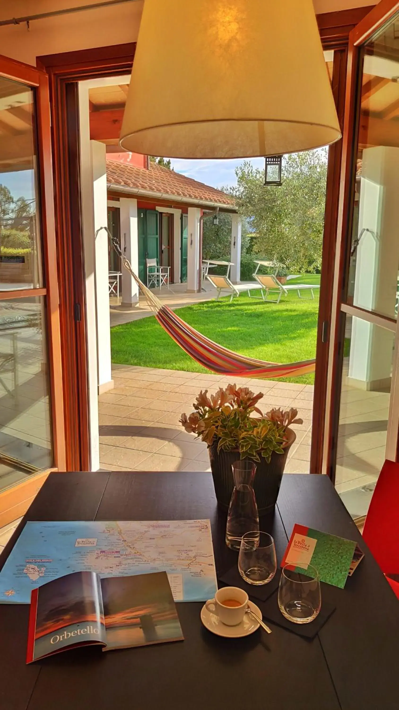 Garden view in La Posta di Torrenova