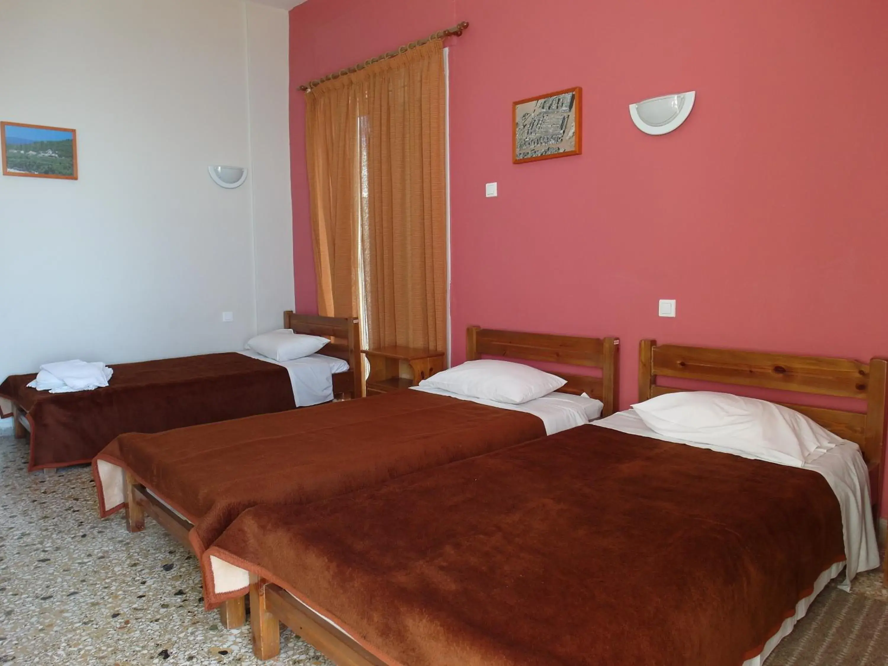 Bed in Hotel Alexandrion