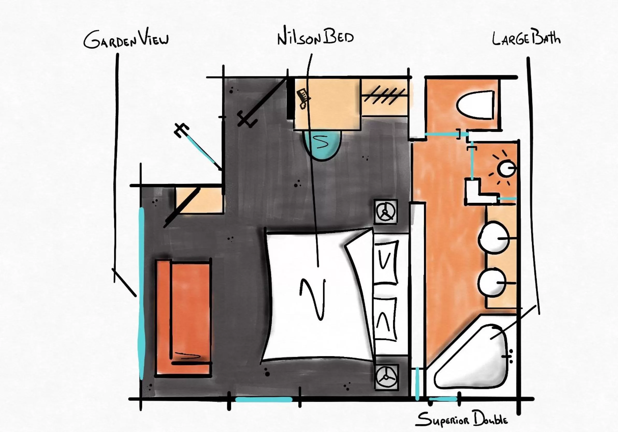 Floor plan in Hotel de Sterrenberg - Adults Only