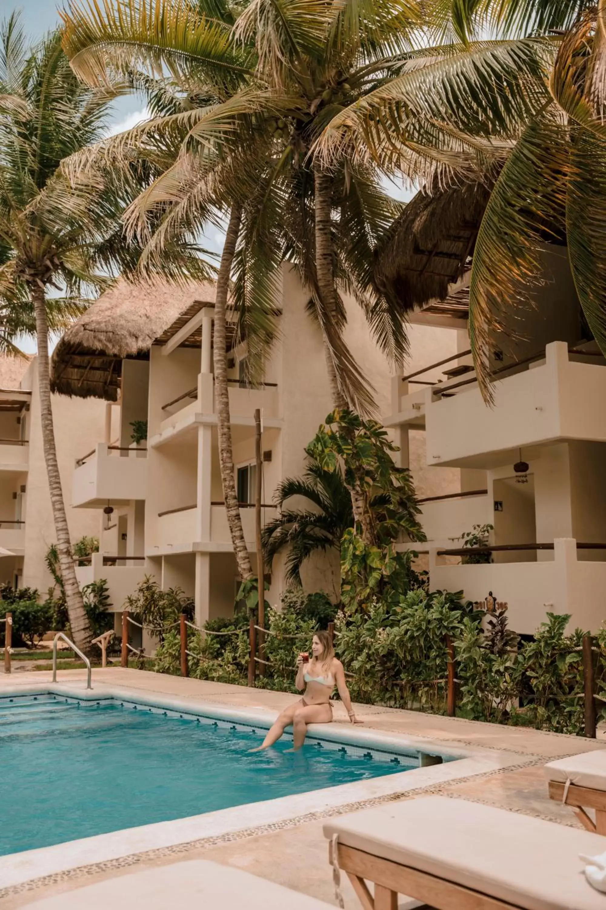 Pool view, Swimming Pool in Petit Lafitte Beach Front Hotel & Bungalows