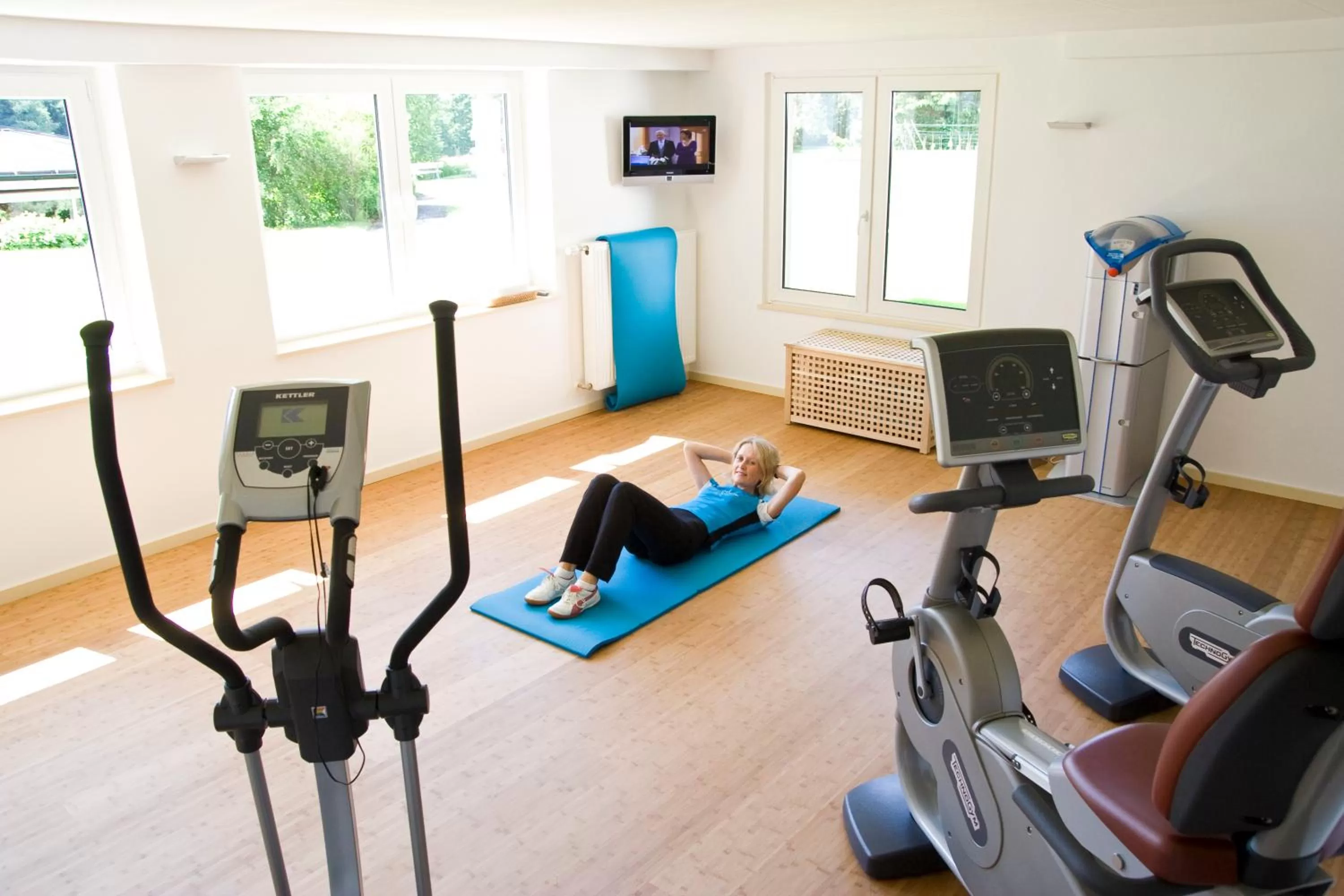 Fitness centre/facilities in Hotel Jagdhaus Wiese
