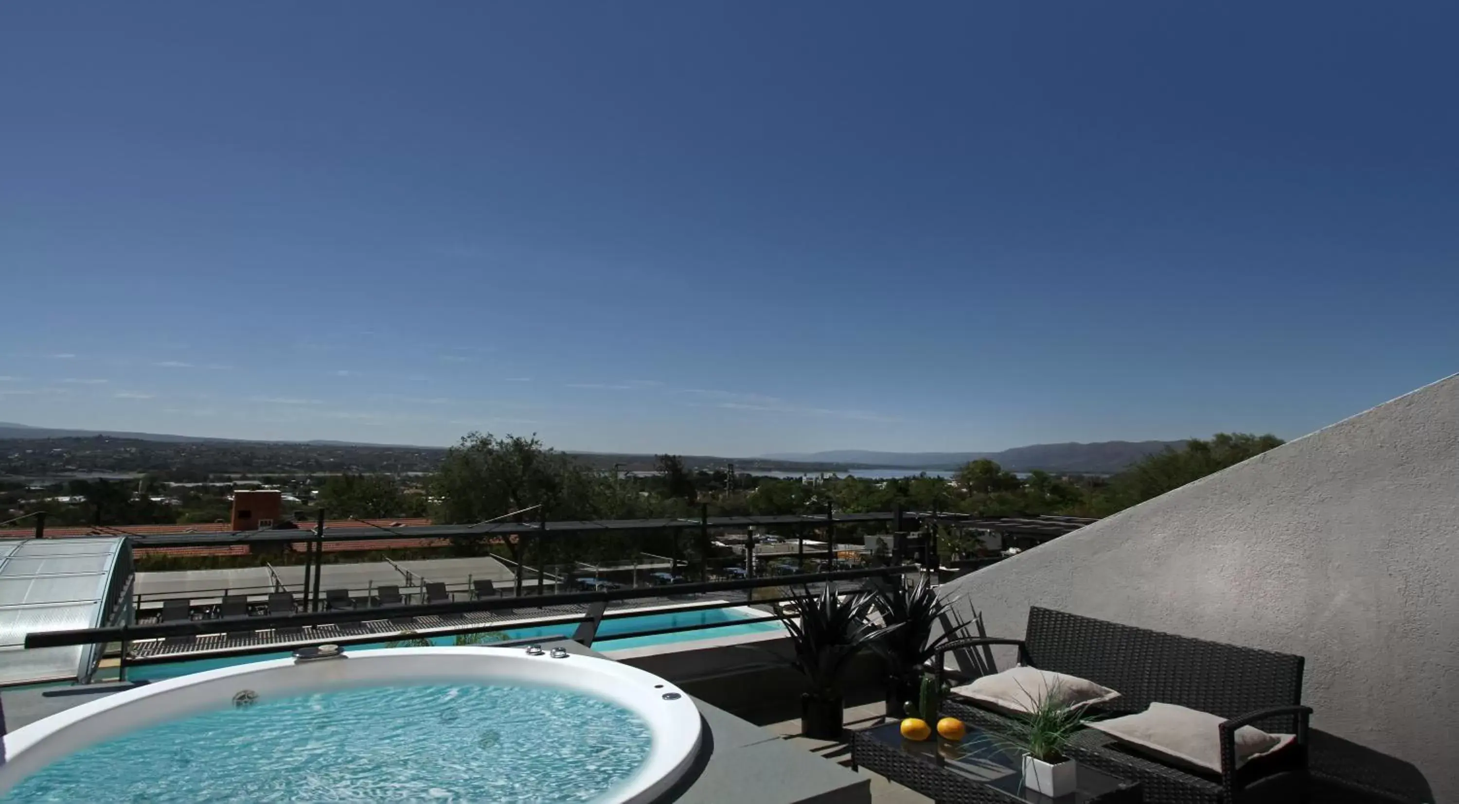 Balcony/Terrace, Swimming Pool in Pinares Panorama Suites & Spa