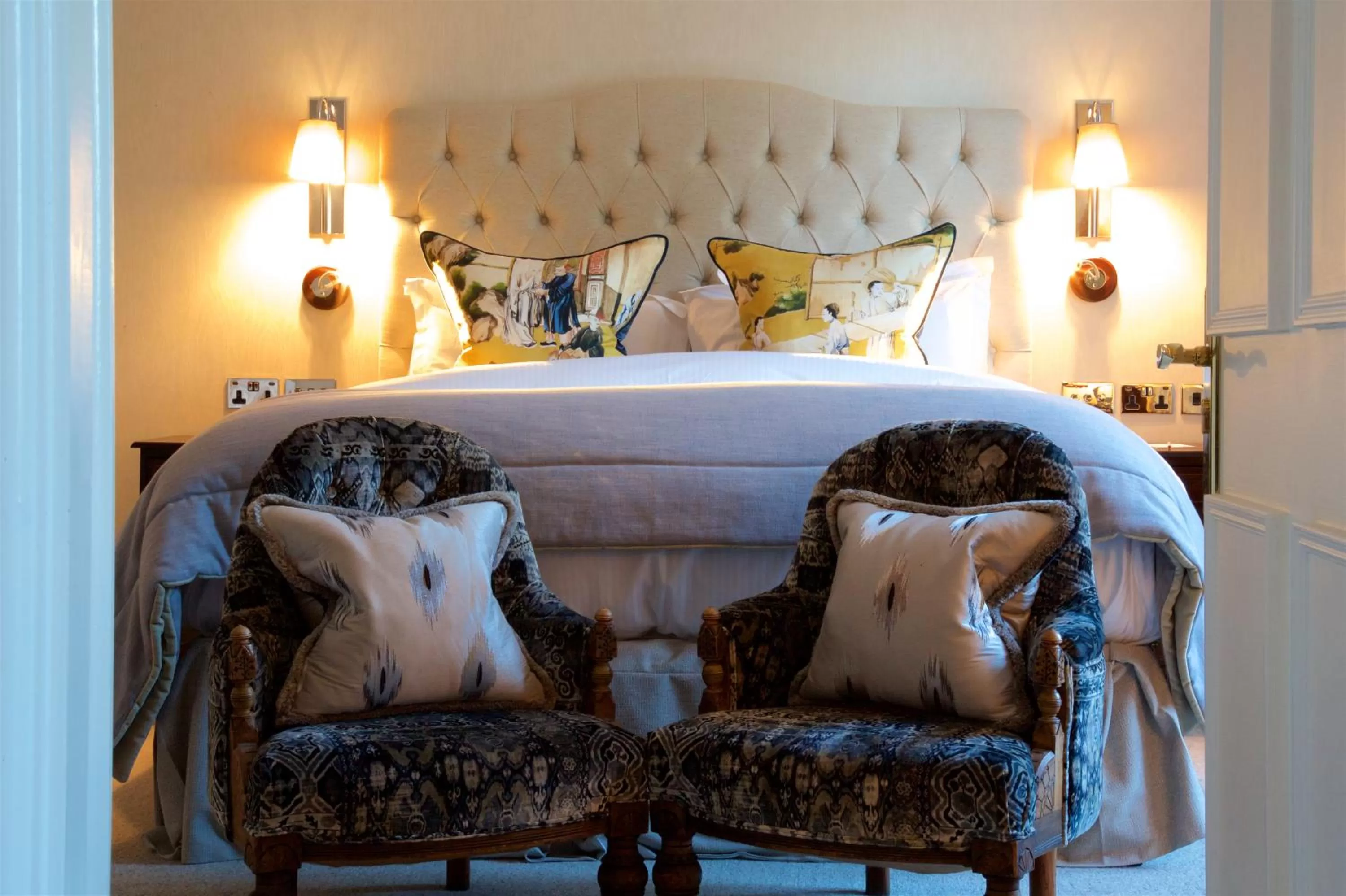 Photo of the whole room, Bed in Storrs Hall Hotel on the shore of Lake Windermere