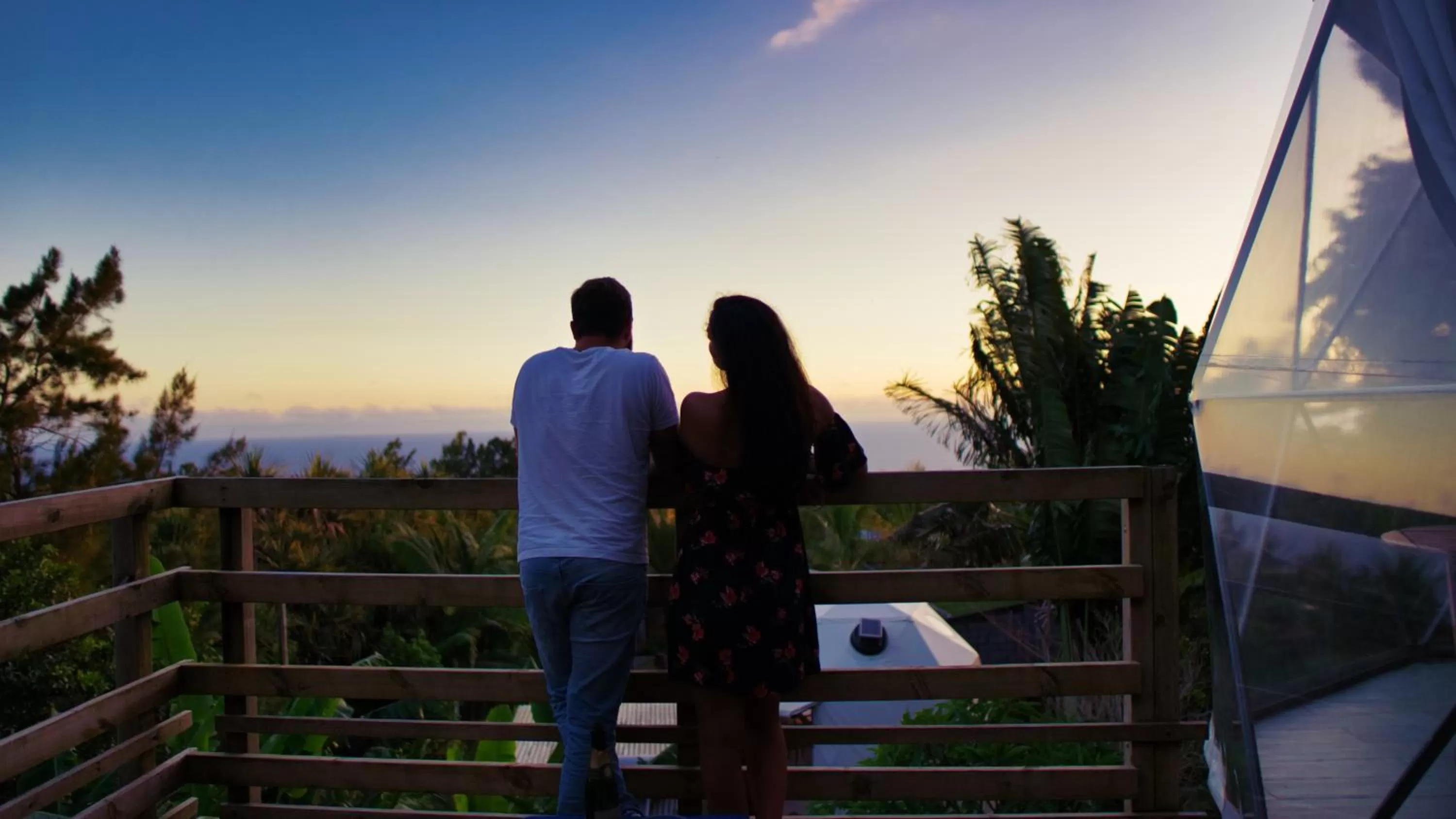 Sunset in Bubble Dome Village