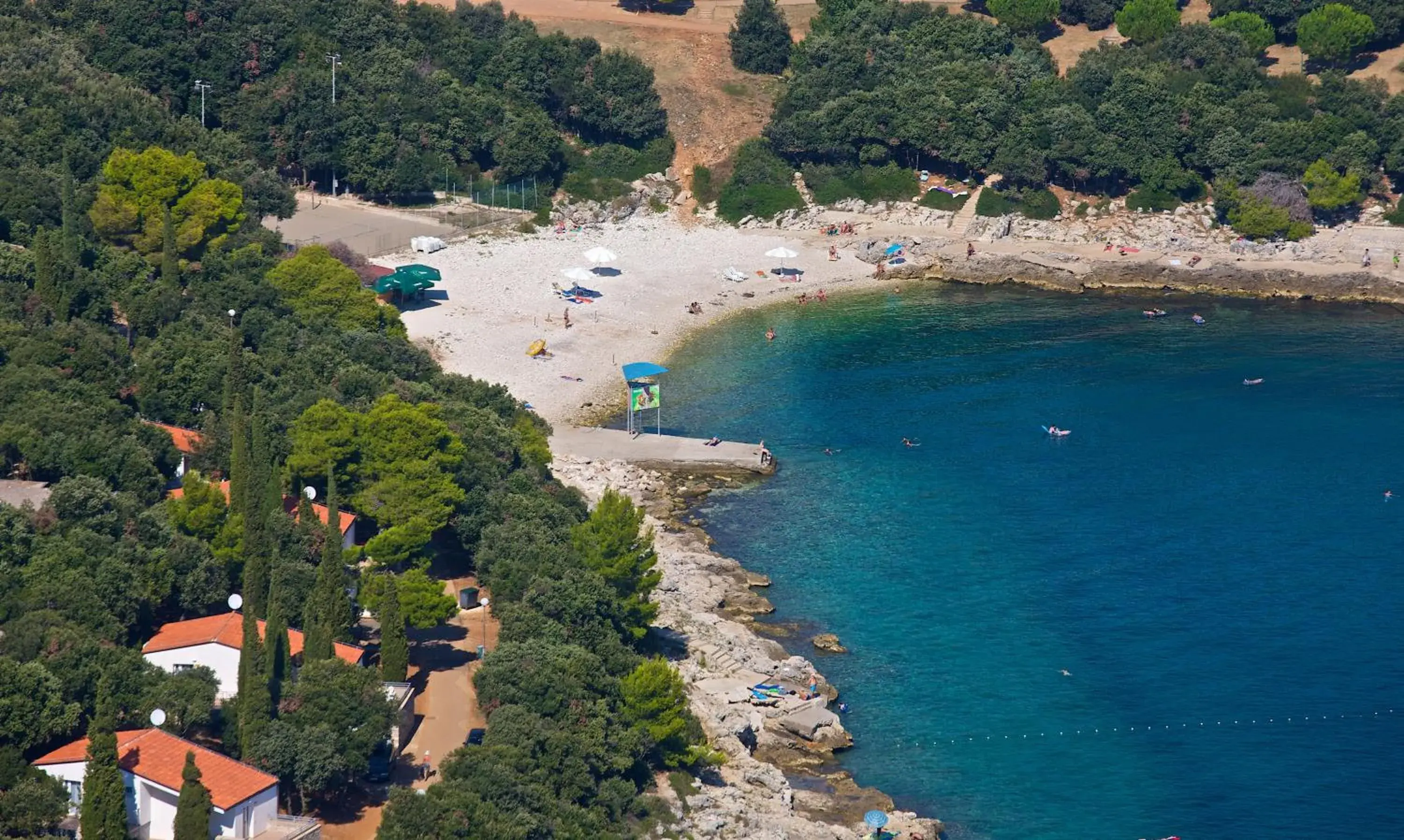 Beach, Bird's-eye View in Verudela Villas