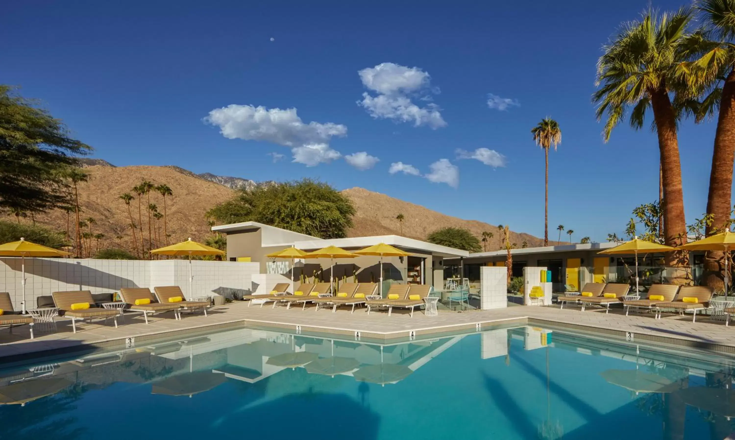 Natural landscape, Swimming Pool in Twin Palms Resort - Palm Springs Newest Gay Men's Resort