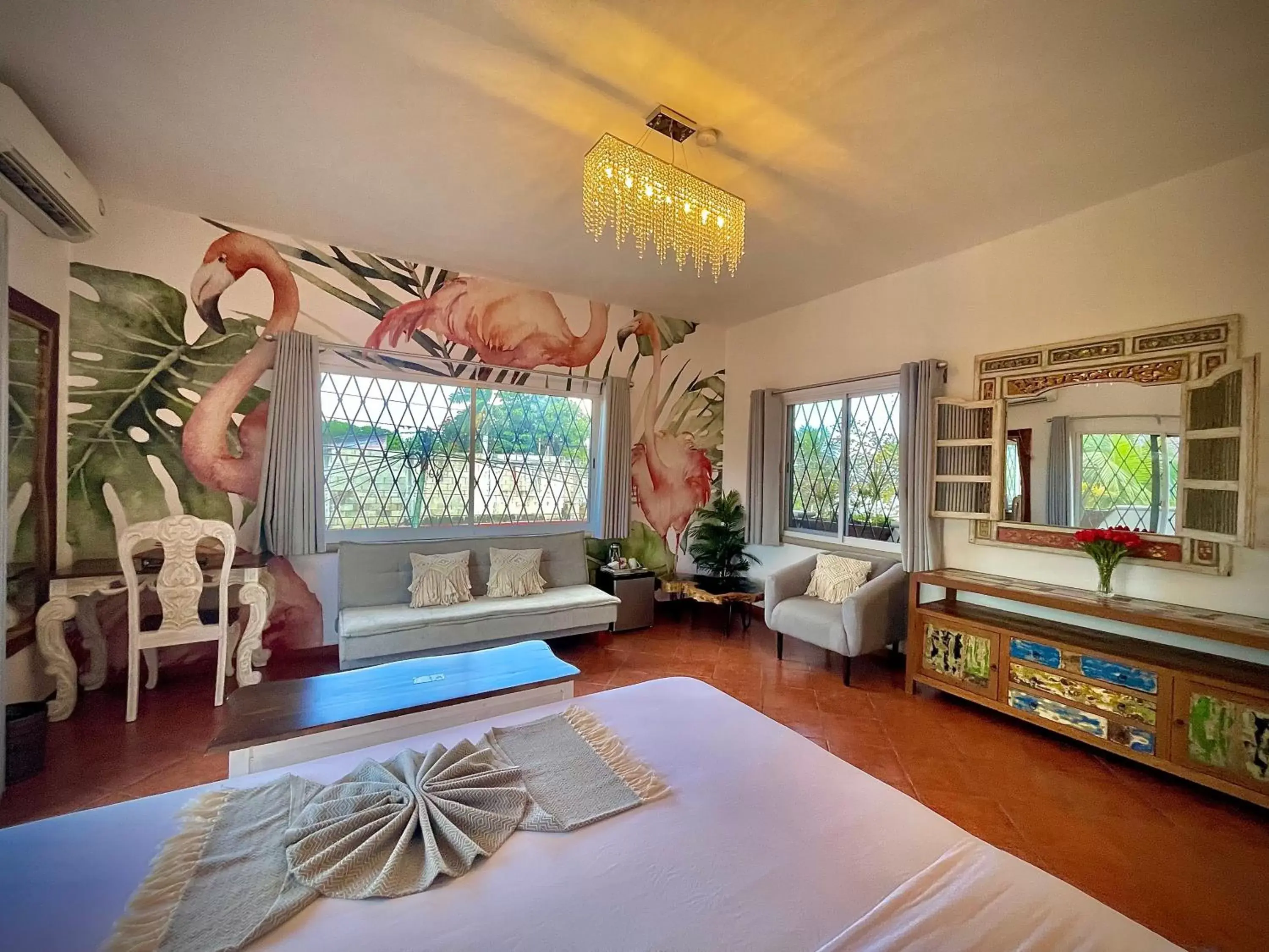 Bed, Seating Area in Castillo Tulum